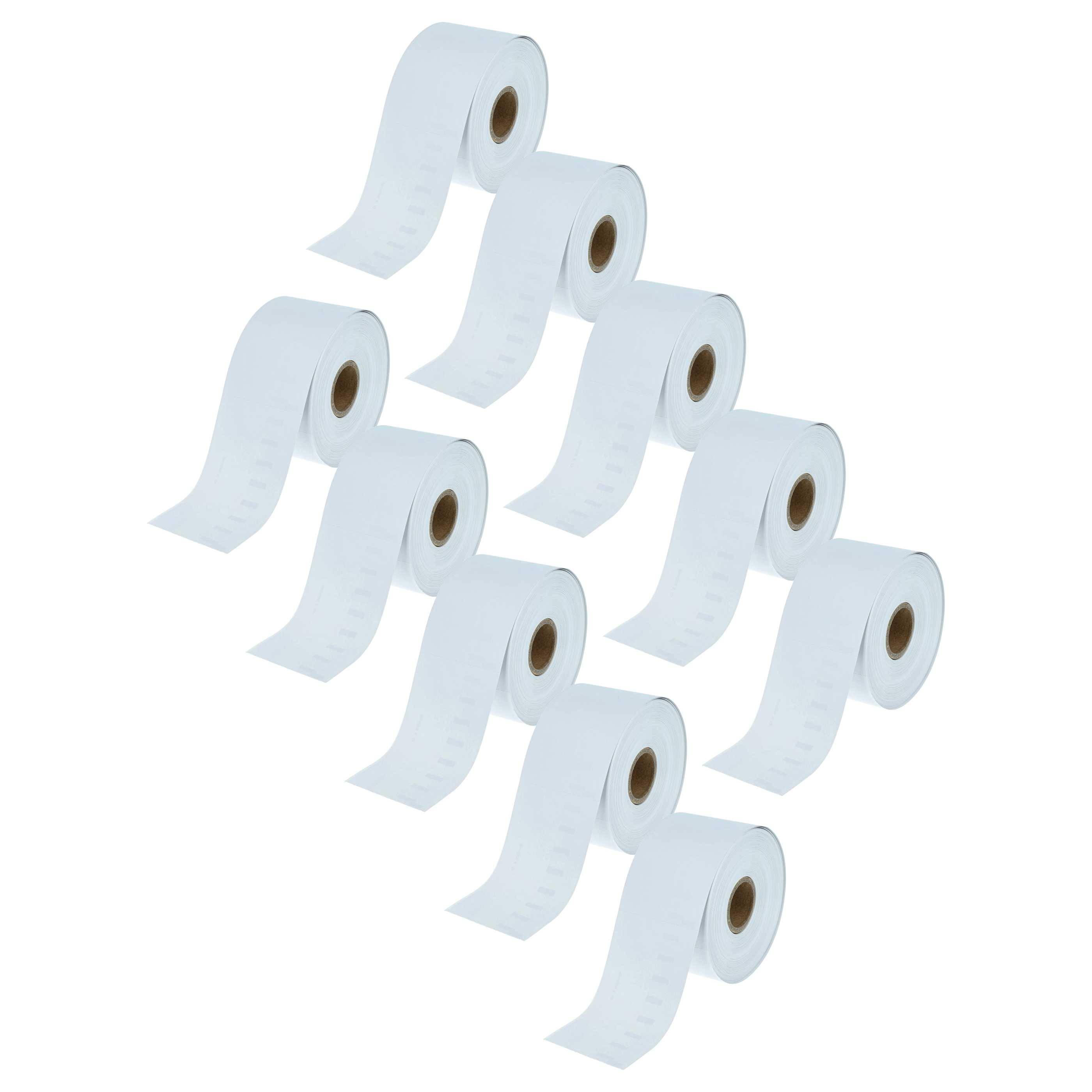 vhbw 10x Rolle 51mm x 89mm (300 Etiketten) kompatibel mit Dymo LabelWriter 4XL, 450 Twin Turbo, 5XL Drucker Weiß