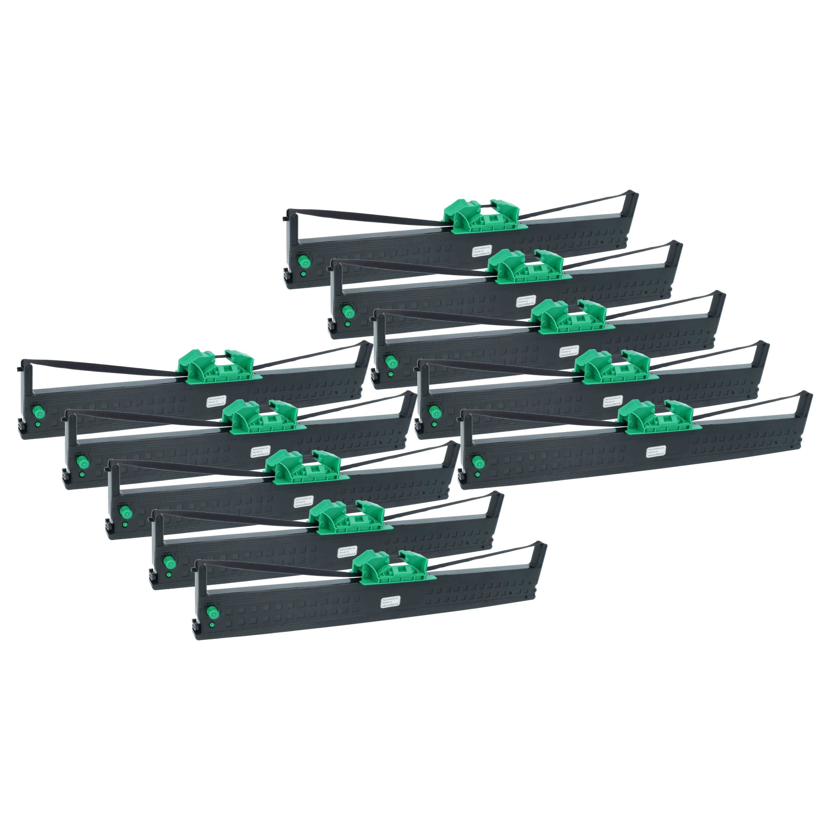 vhbw 10x Farbband Ersatz für Olivetti B0375 für Nadeldrucker | Bondrucker - Schwarz