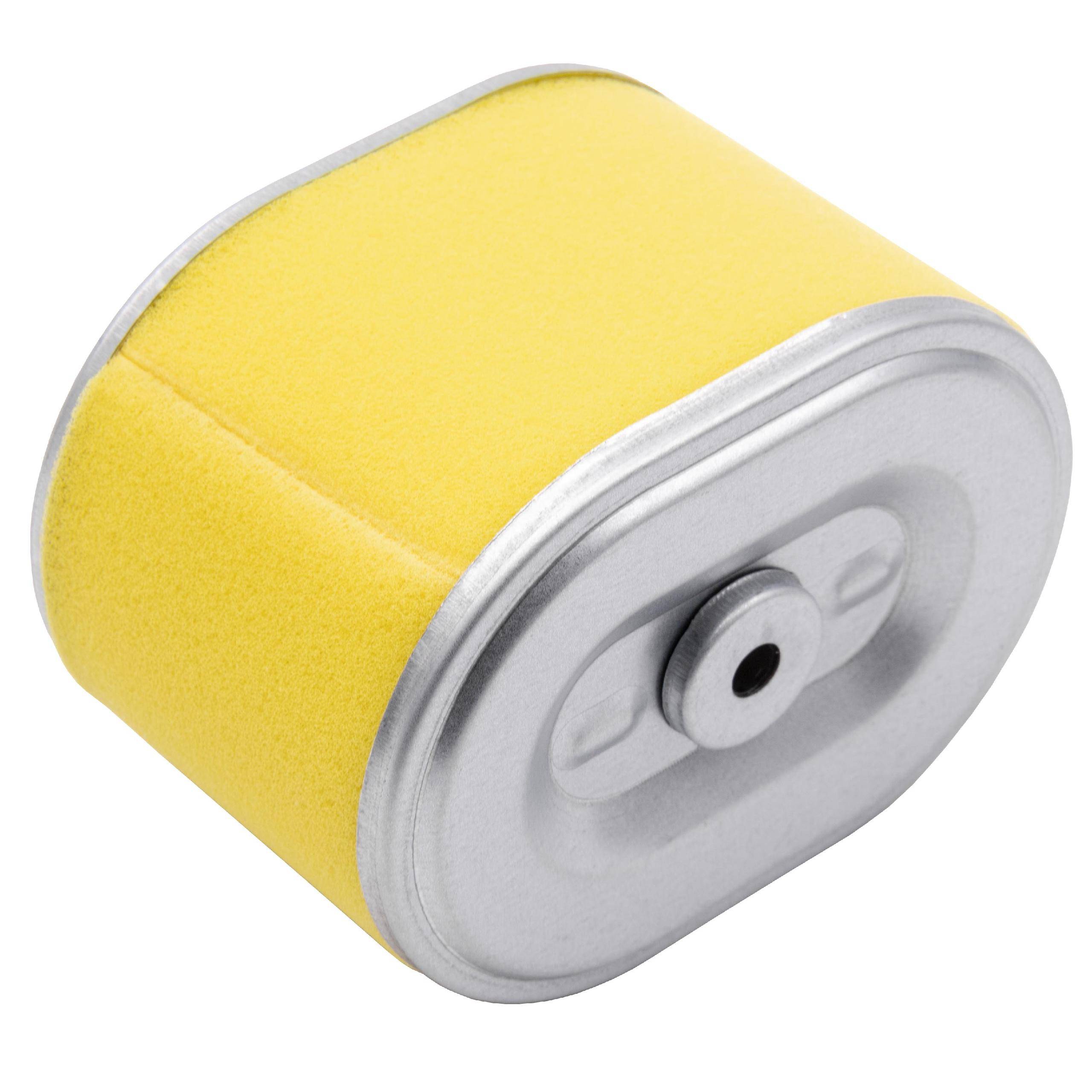 vhbw Luftfilter mit Vorfilter kompatibel mit Honda Horizontal GX160 T1 | GX160K1 Rasenmäher, 10 x 7,4 x 6,9 cm Gelb Silber