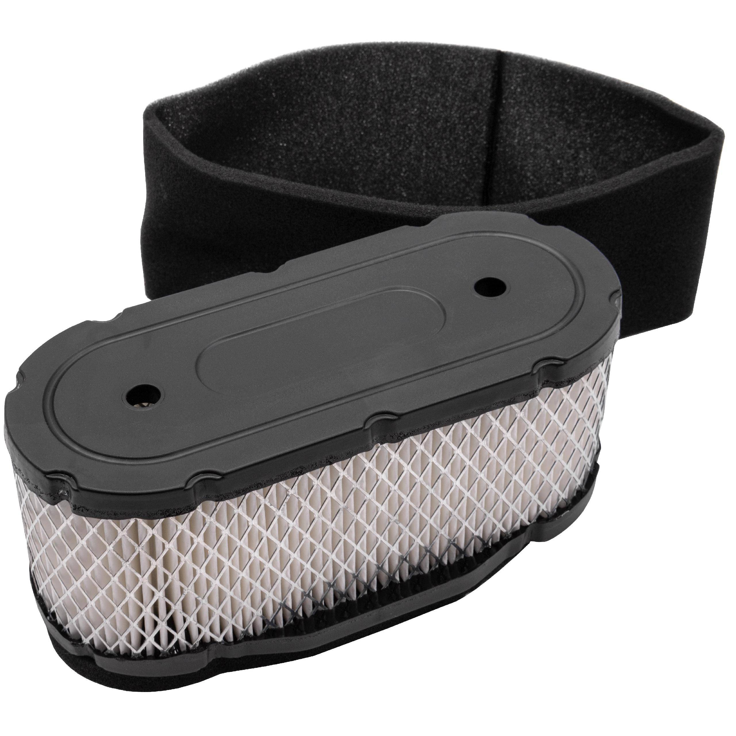 vhbw Filter-Set kompatibel mit Kawasaki FH721V, FH721, FH680 Rasenmäher-Motor - 2x Ersatz-Filter (1x Luftfilter, 1x Vorfilter)