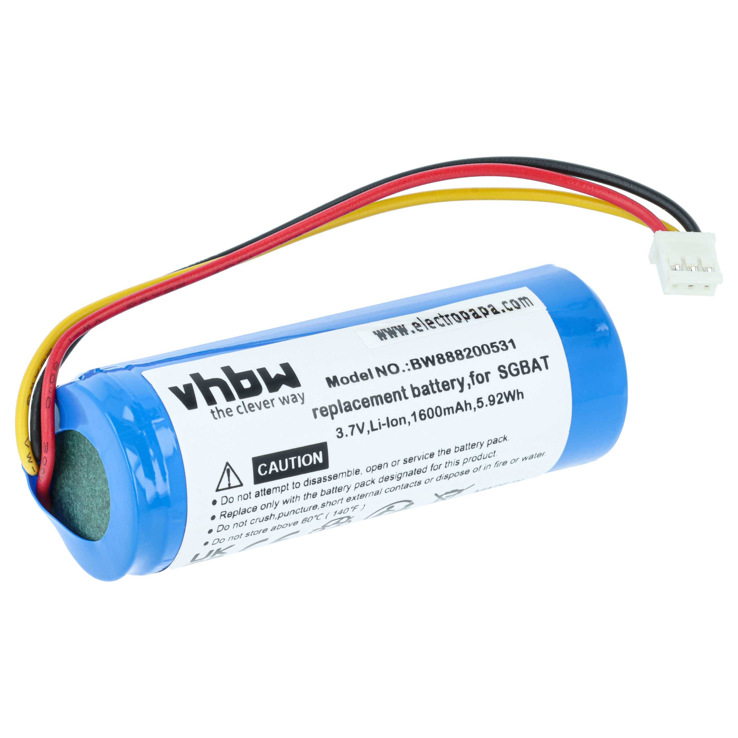 vhbw 1x Akku kompatibel mit Intermec SG20BHPHC, SG20BHP, SG20B2DHC, SG20B 2DHC Barcodescanner POS (1600 mAh, 3,7 V, Li-Ion)