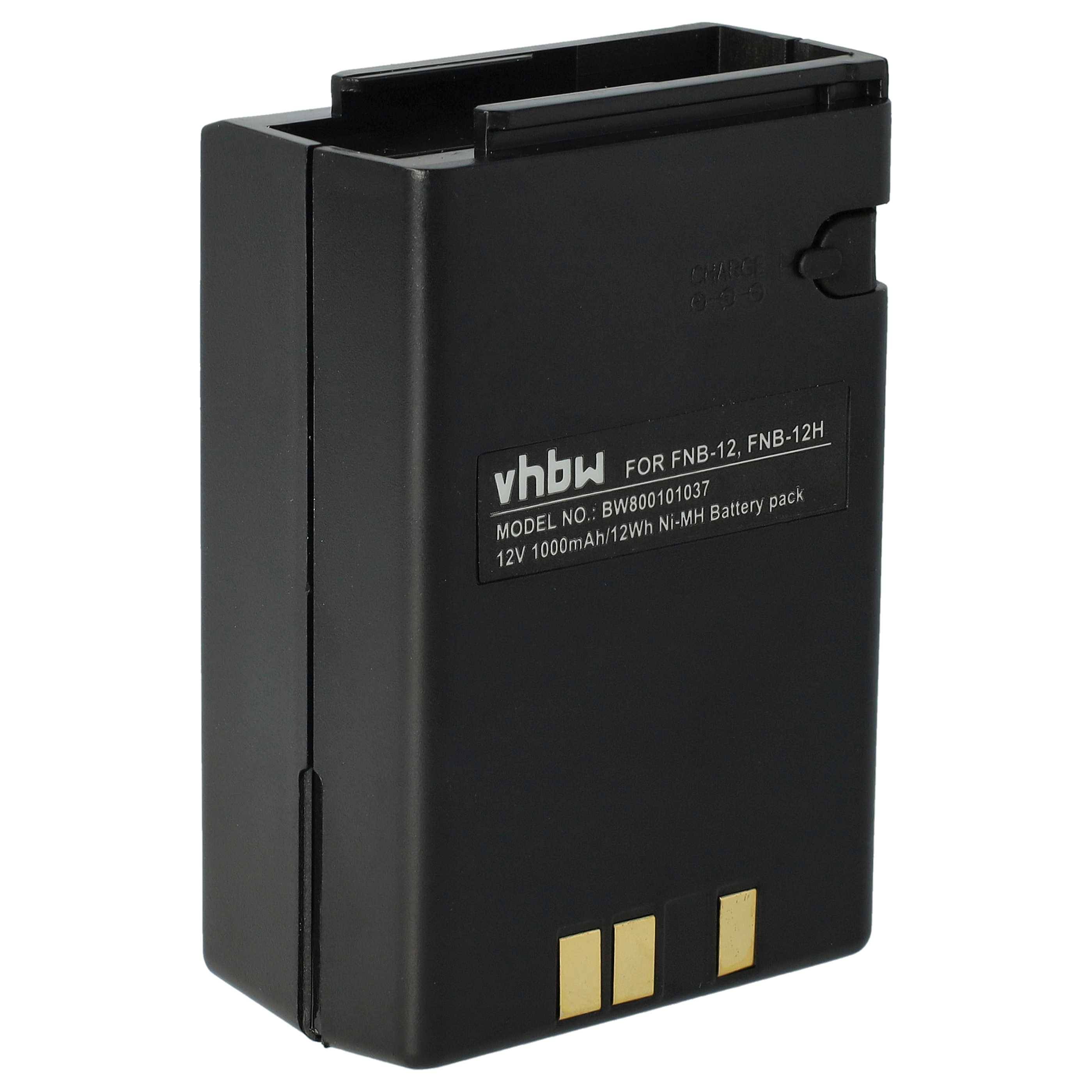 vhbw Akku kompatibel mit Sommerkamp SK-22R, NPB-12H Funkgerät, Walkie Talkie (1000 mAh, 12 V, NiMH)