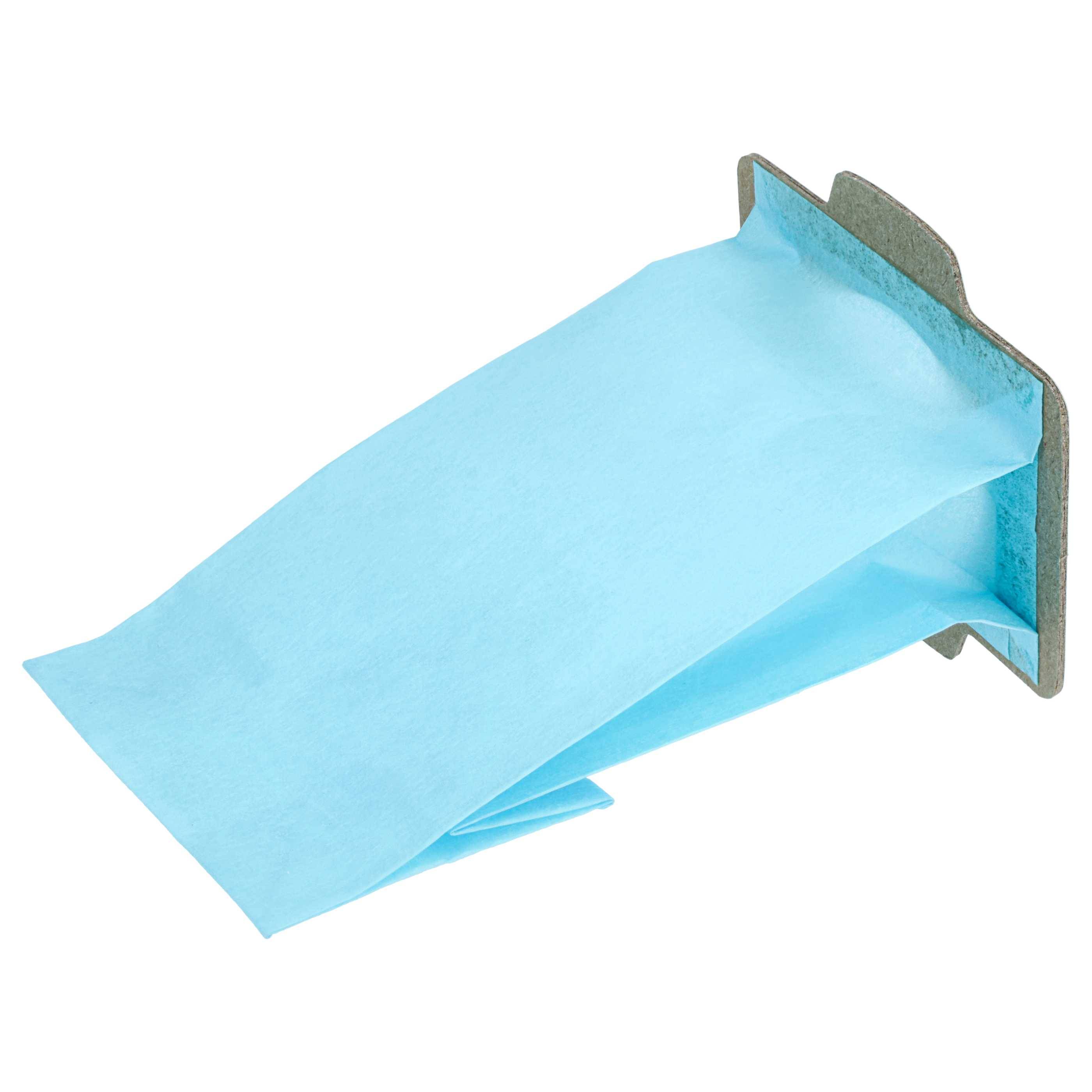 vhbw 50x Staubbeutel kompatibel mit Makita CL107D, CL121DZX, CL121DZ, CL121D, DCL140, CL183D Staubsauger - 12,5cm x 0,7cm Hellblau