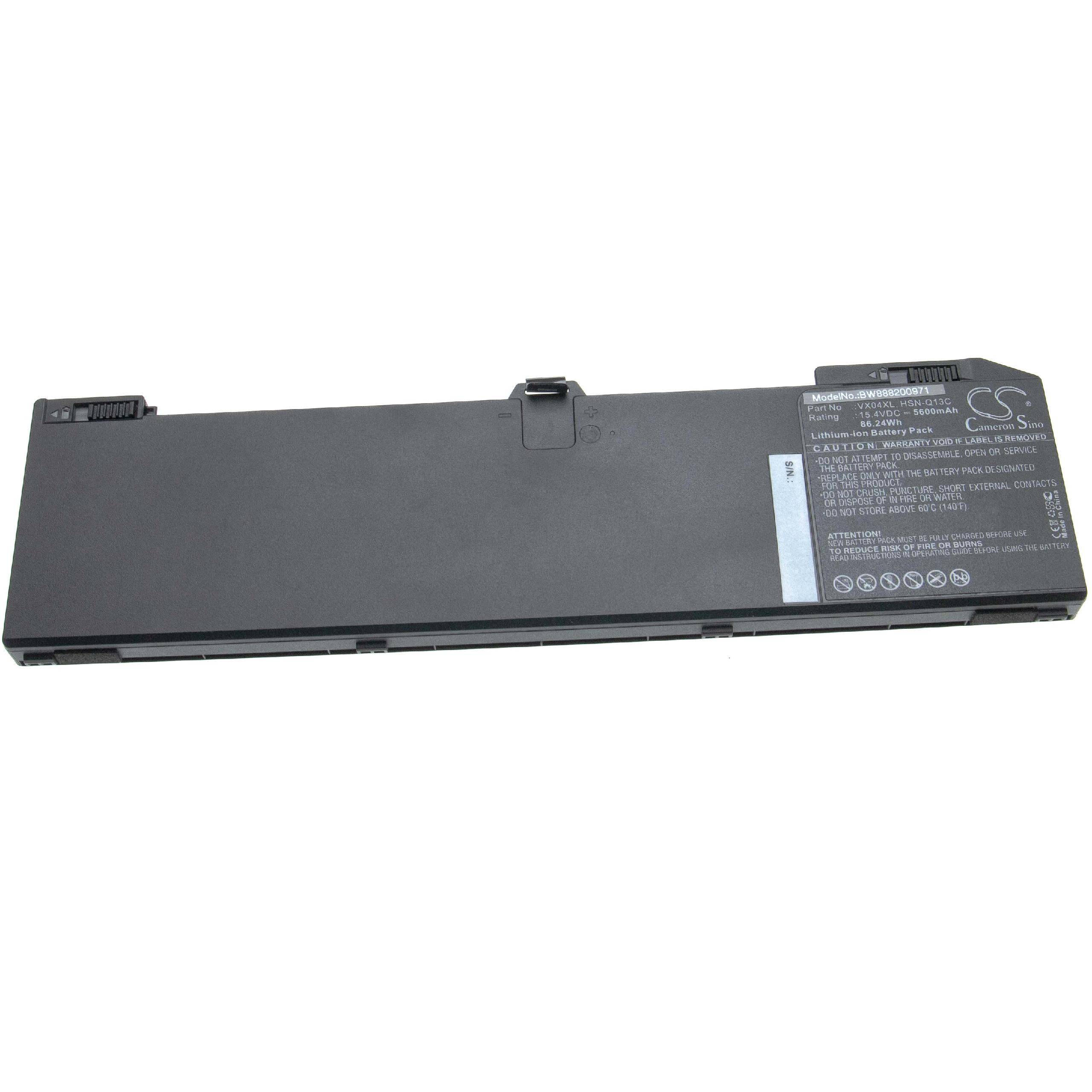 vhbw Akku kompatibel mit HP ZBook 15 G5 3AX12AV, 15 G5 3AX13AV, 15 G5 3AX14AV Notebook (5600mAh, 15,4V, Li-Ion)