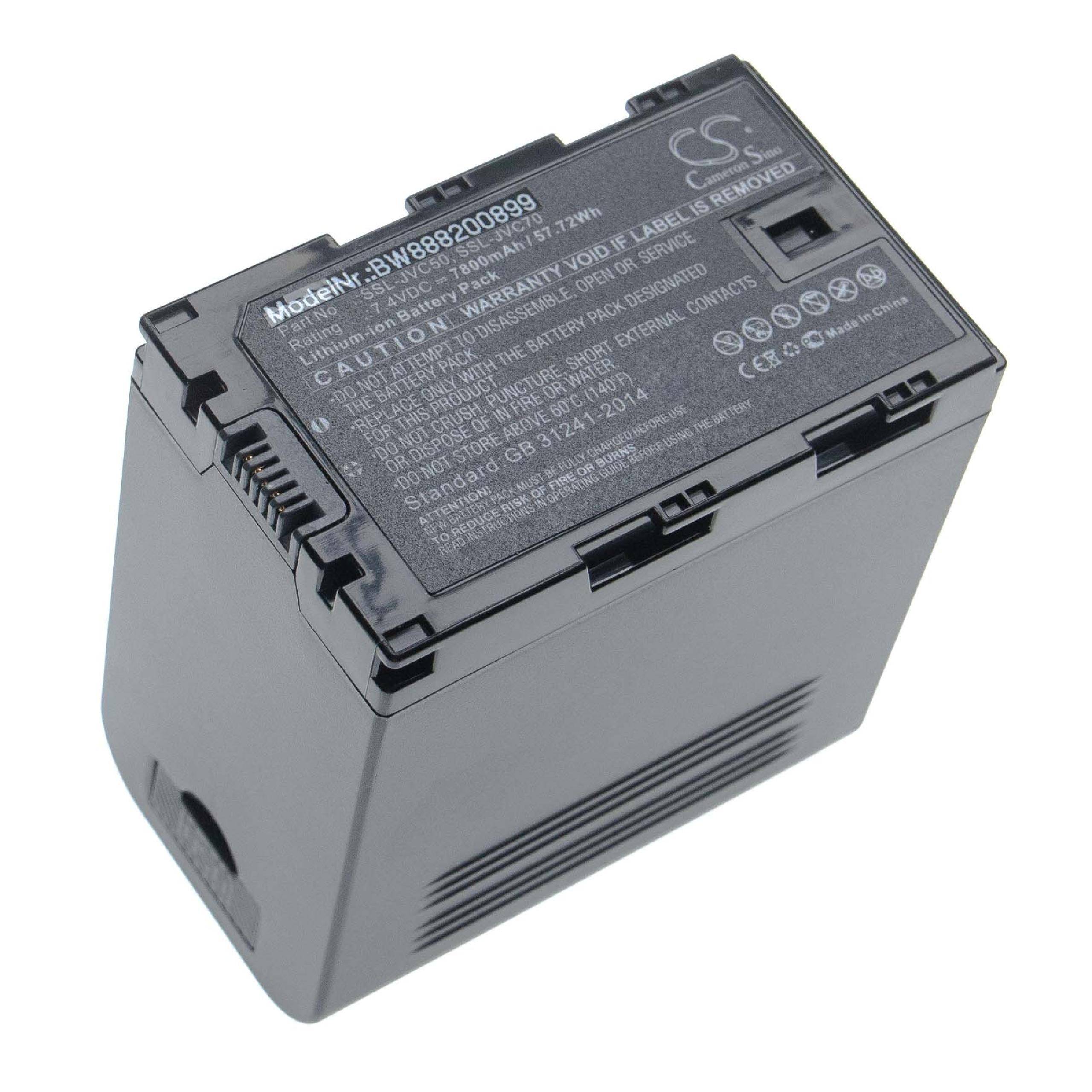 vhbw Akku kompatibel mit JVC GY-LS300CHE, JY-HM360E, LC-2J Videokamera Camcorder (7800 mAh, 7,4 V, Li-Ion) mit USB