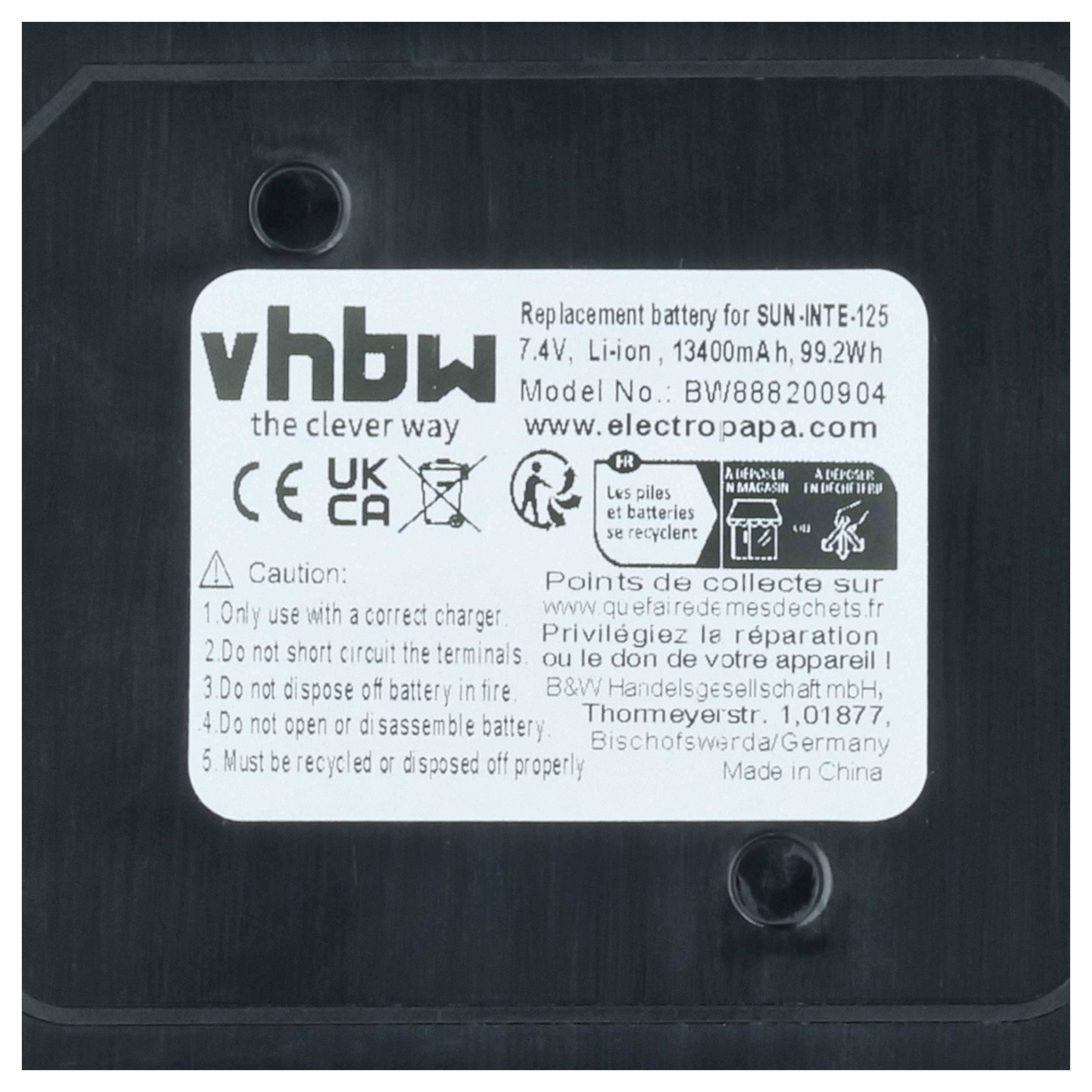 vhbw Akku kompatibel mit JBL PartyBox 300, 300CN Lautsprecher Boxen Speaker (13400 mAh, 7,4 V, Li-Ion)