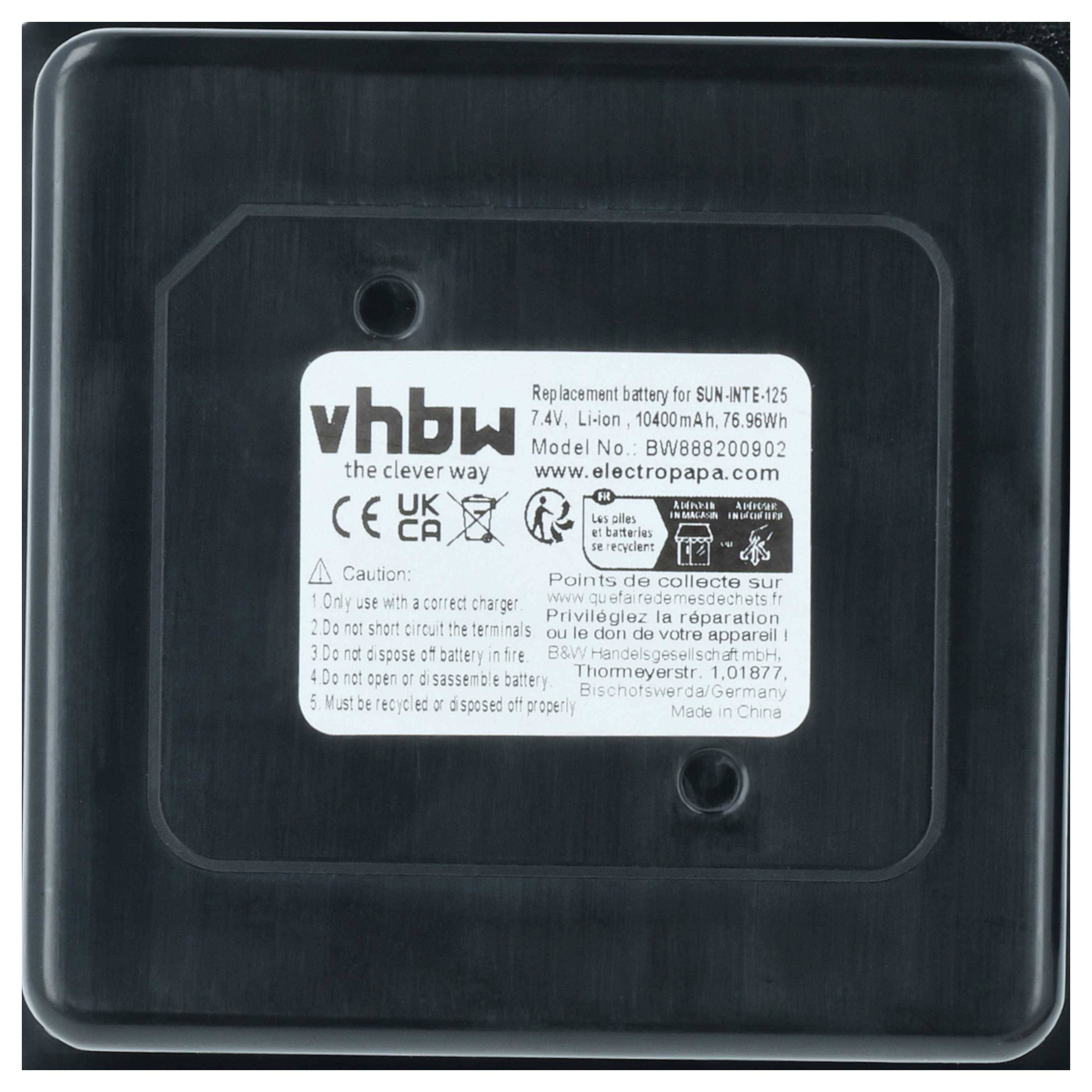 vhbw Akku kompatibel mit JBL PartyBox 300, 300CN Lautsprecher Boxen Speaker (10400mAh, 7,4V, Li-Ion)