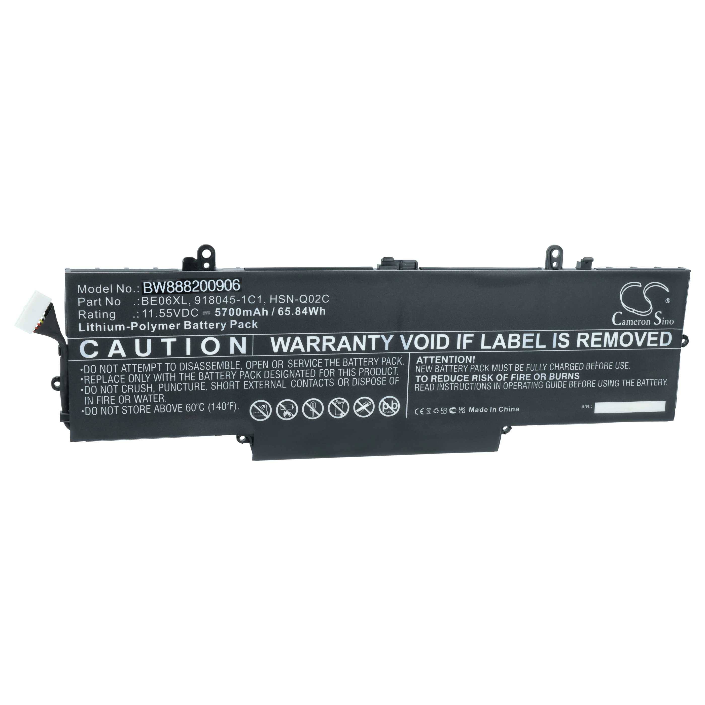 vhbw Akku kompatibel mit HP EliteBook 1040 G4 (2UL91UT), 1040 G4 (2UL93UT) Notebook (5700 mAh, 11,55 V, Li-Polymer)
