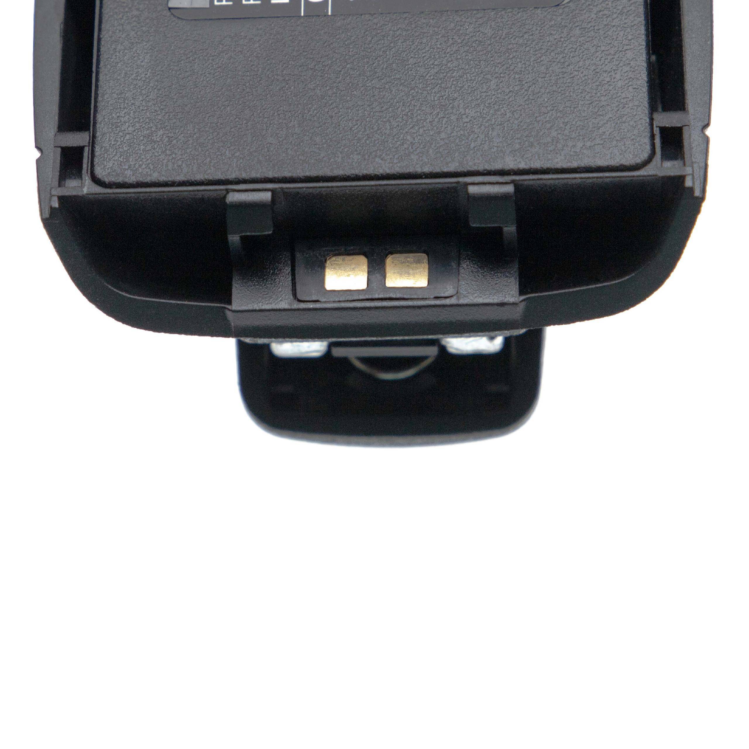 vhbw Akku Ersatz für Tait T03-00011-CAAA, TPK-BA-101, TPK-BA-100 für Funkgerät, Walkie Talkie (2600 mAh, 7,4 V, Li-Ion) + Gürtelclip