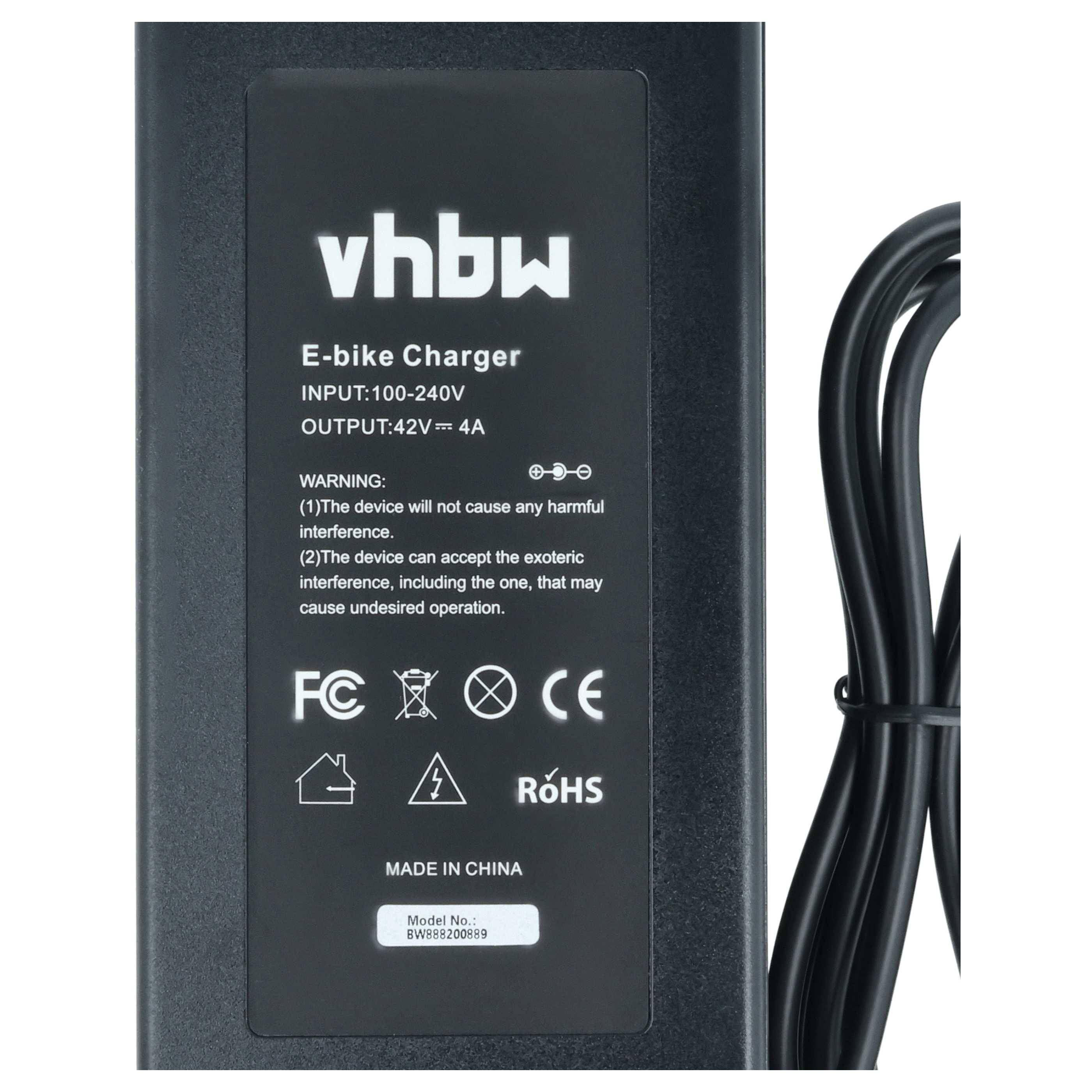 vhbw Ladegerät kompatibel mit McKenzie Fahrradakkus, E-Bike - Für Akkus mit Rundstecker-Anschluss
