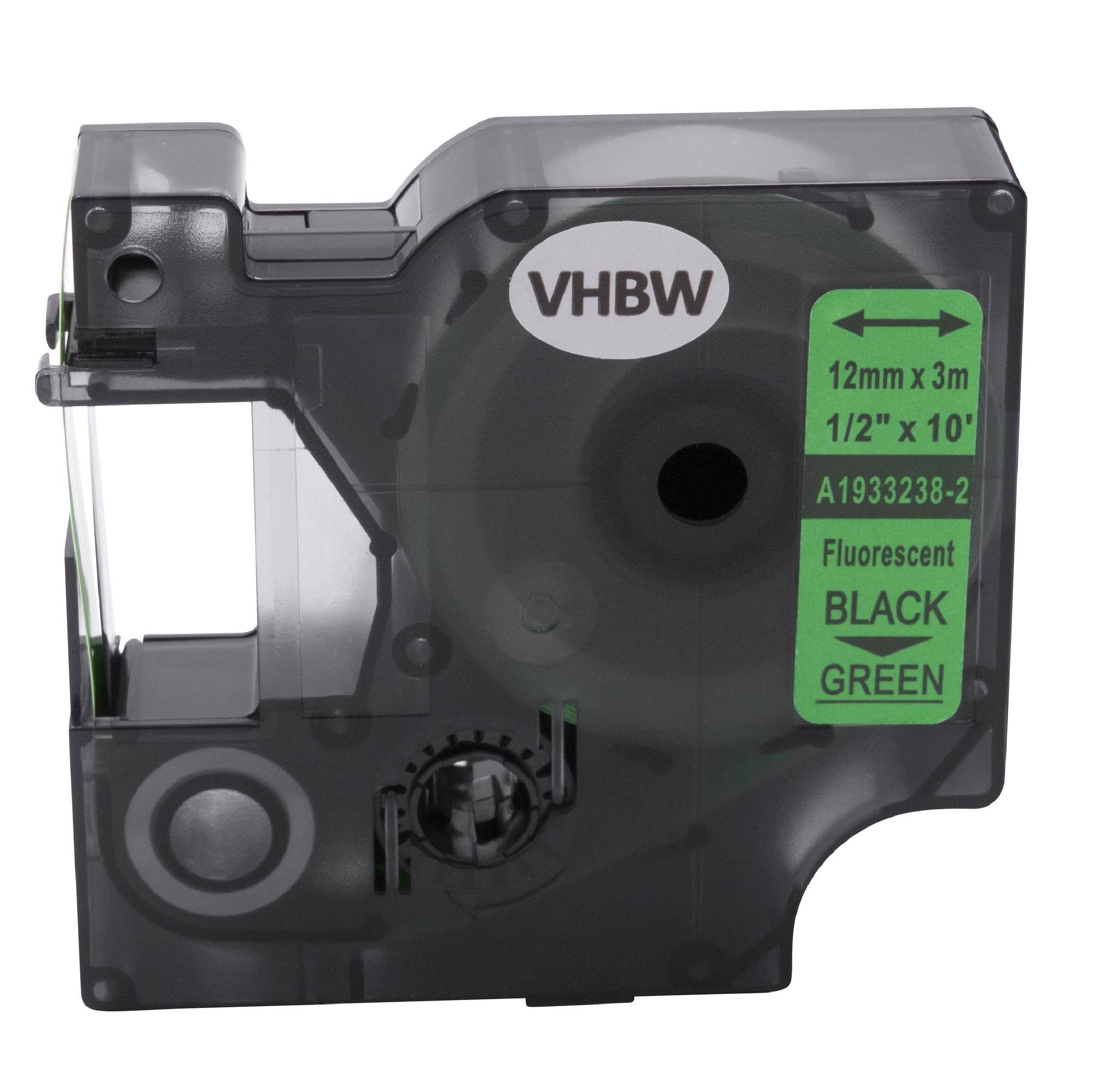 vhbw Schriftband-Kassette kompatibel mit Dymo LabelMaker 350 | 420P, 450, 360D, 400, 300, 280, 350D Etiketten-Drucker 3m x 12mm Schwarz au