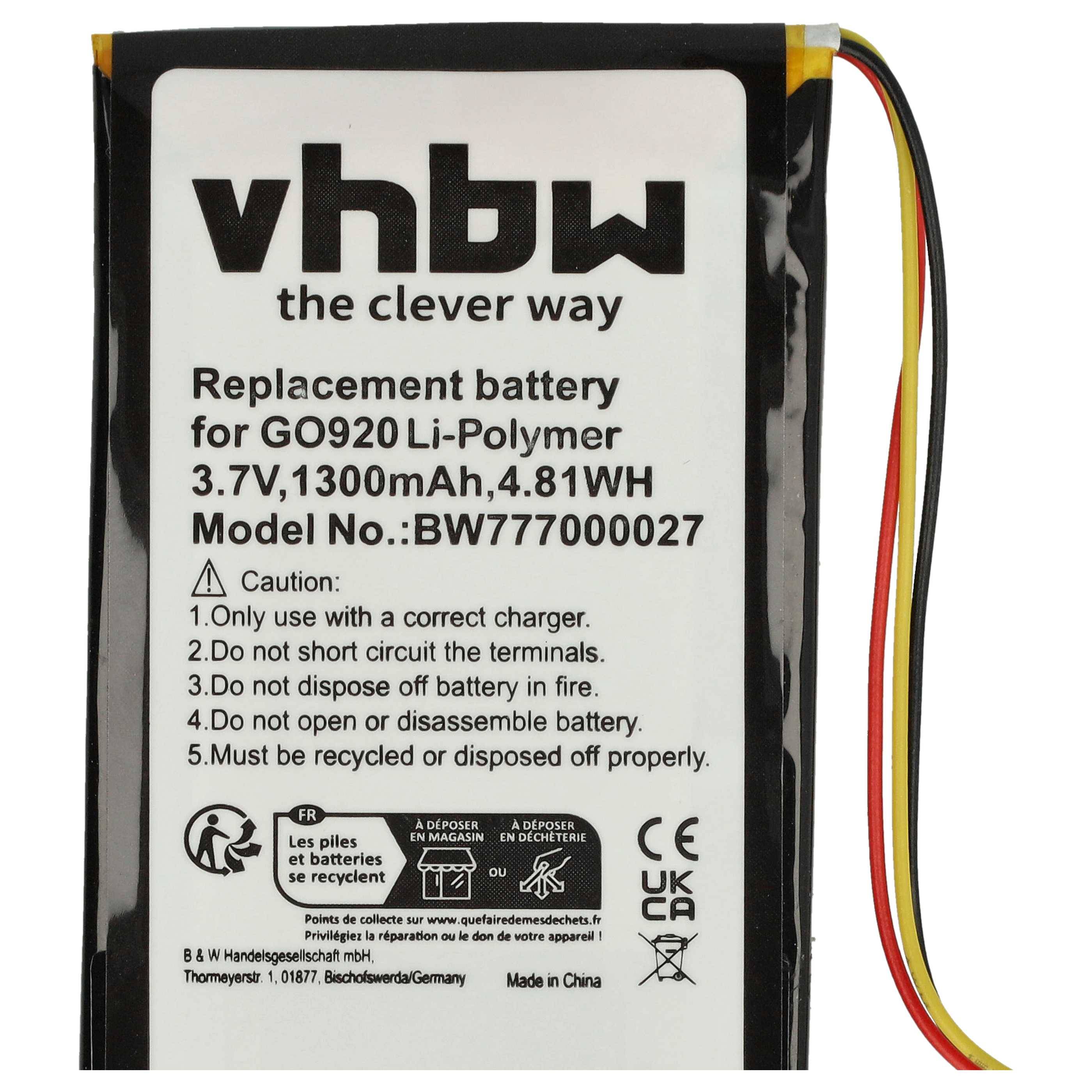 Ein Lithium-Polymer-Ersatzakku mit der Bezeichnung „vhbw the clever way
