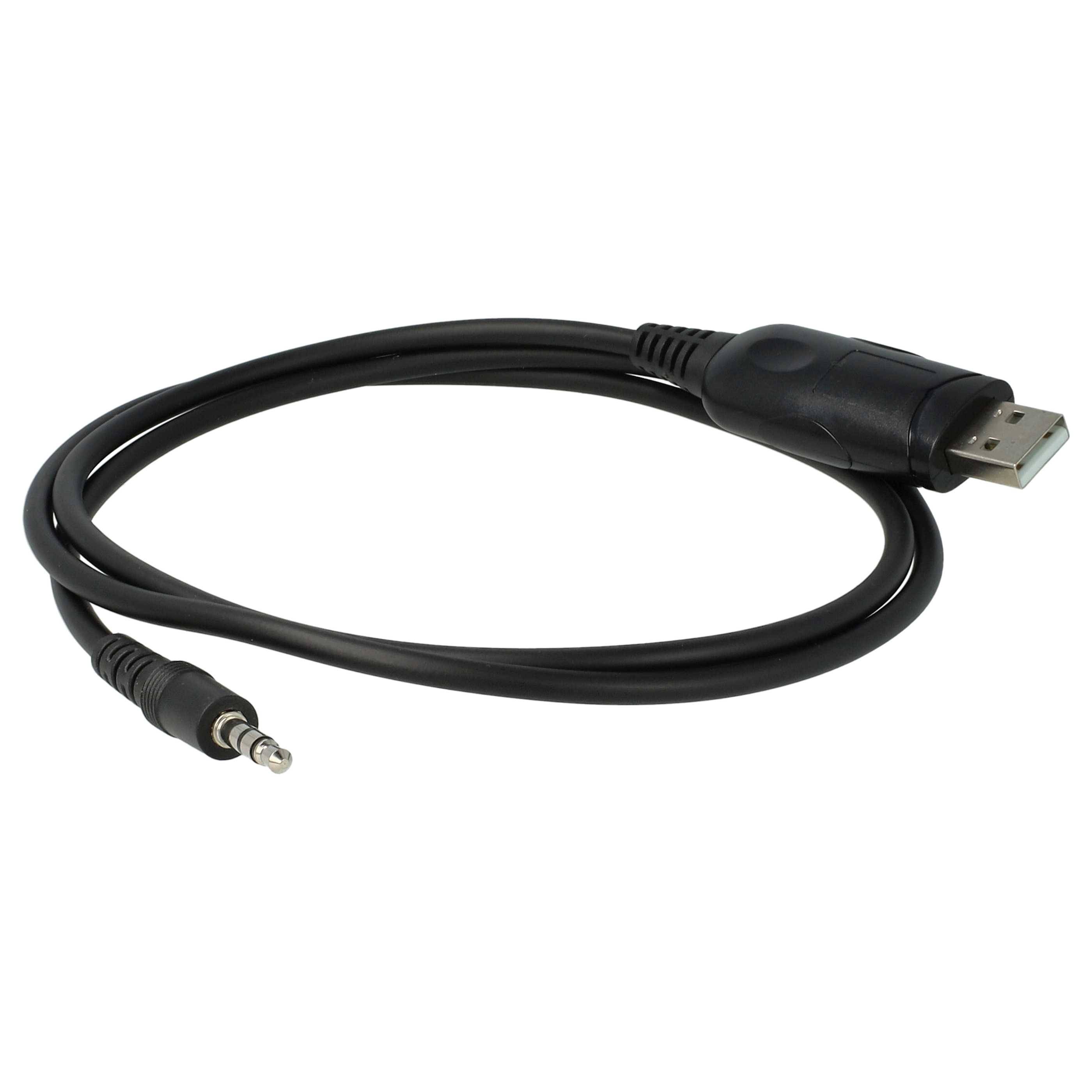 vhbw USB Programmierkabel kompatibel mit Icom IC-T81E, IC-T81A/E, IC-t90A, IC-T8E, IC-T8A, IC-T81A, IC-T7A/H, IC-T90E, IC-U82 Funkgerät, schwarz