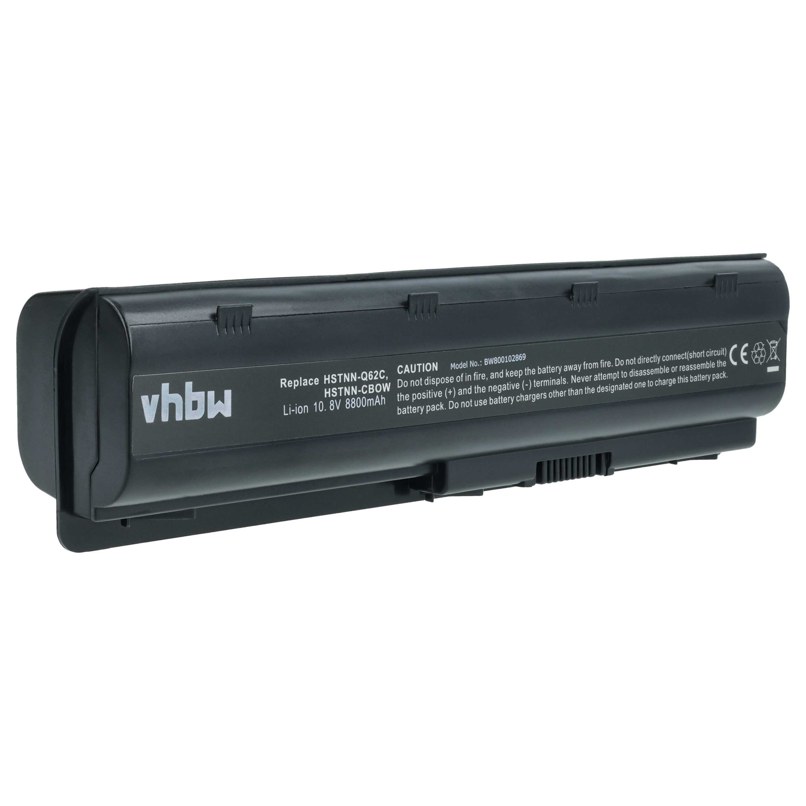 vhbw Akku Ersatz für HP HSTNN-DB0W, HSTNN-CBOWH, HSTNN-F02C, HSTNN-F01C, HSTNN-DB0X für Notebook (8800 mAh, 10,8 V, Li-Ion)
