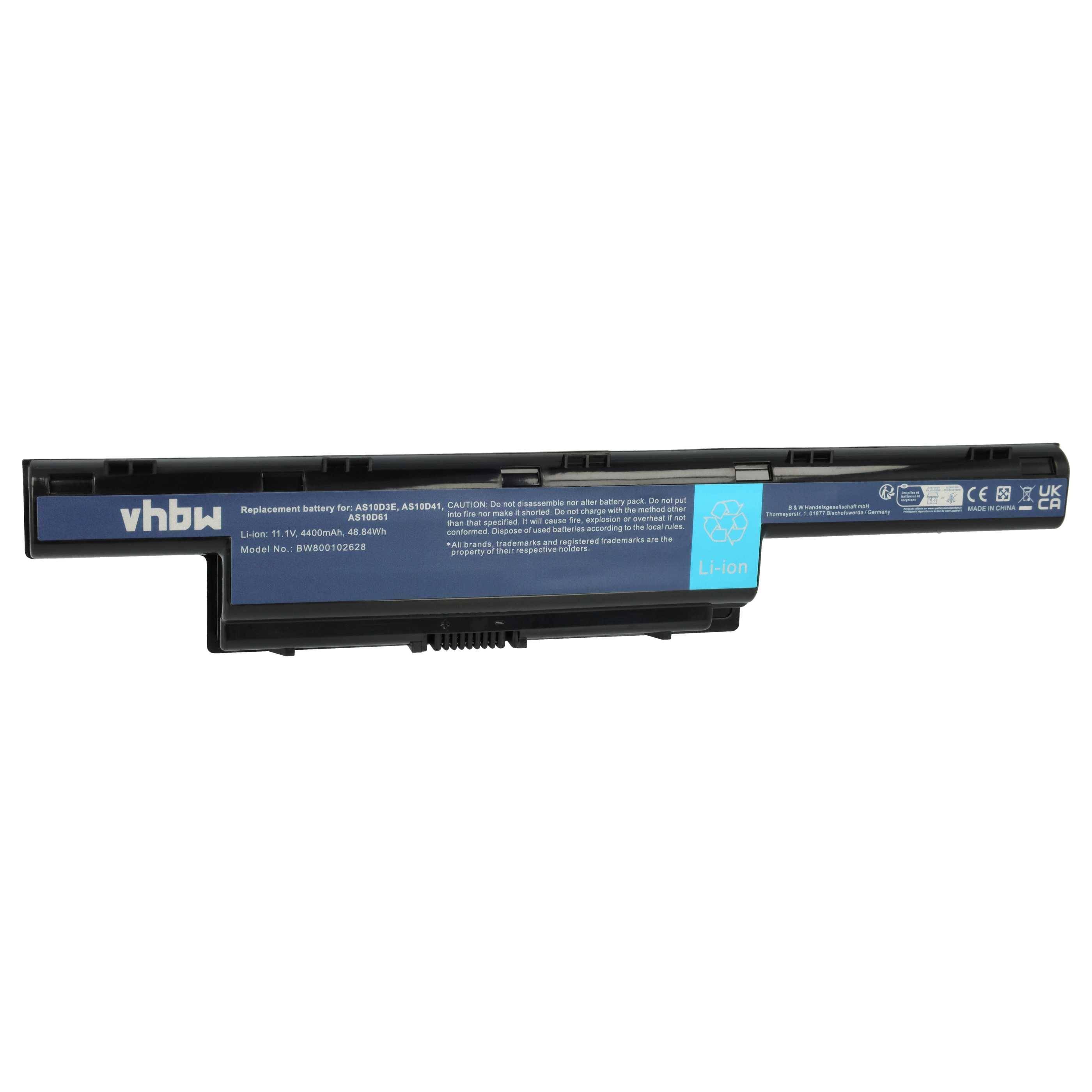 vhbw Akku Ersatz für 31CR19/652, 934T2078F, BT.00603.11, BT.00603.111, BT.00606.008 für Notebook (4400mAh, 11,1V, Li-Ion)
