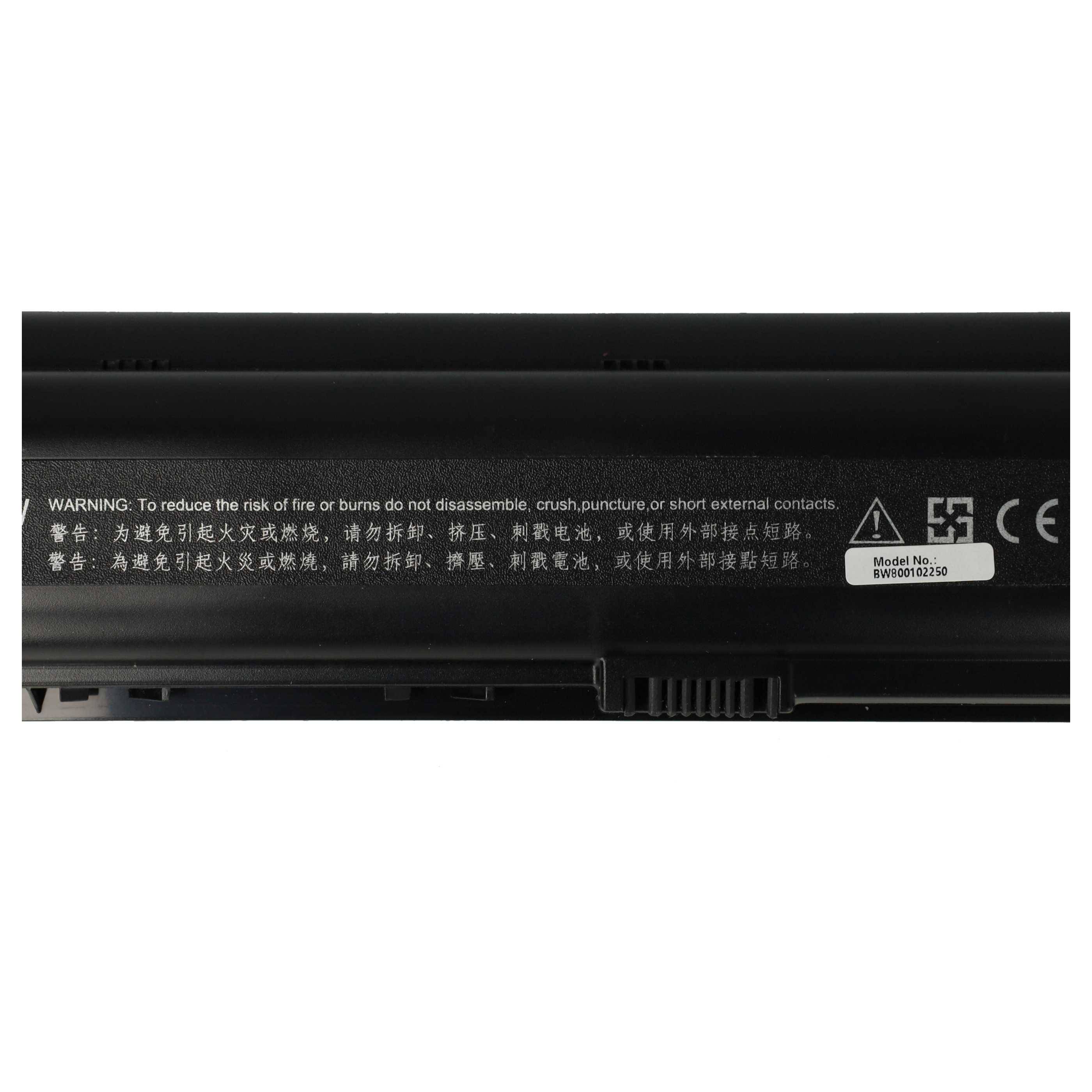 vhbw Akku kompatibel mit HP Pavilion DV2055EA, DV2056EA, DV2064EA, DV2065EA, DV2057EA, DV2058EA Notebook (6600 mAh, 10,8 V, Li-Ion)