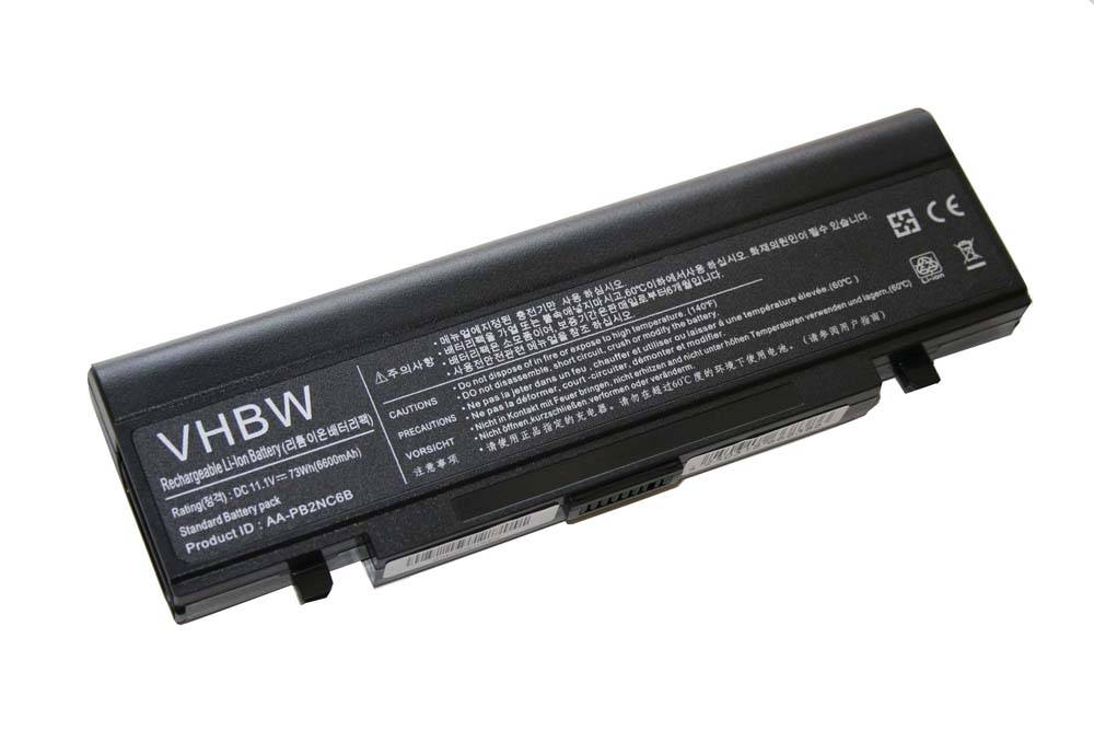 vhbw Akku kompatibel mit Samsung X360-AA03, X360-AA04, X360-AA02, X460-AS03, X460-44G, X460-44P Notebook (6600 mAh, 11,1 V, Li-Ion)
