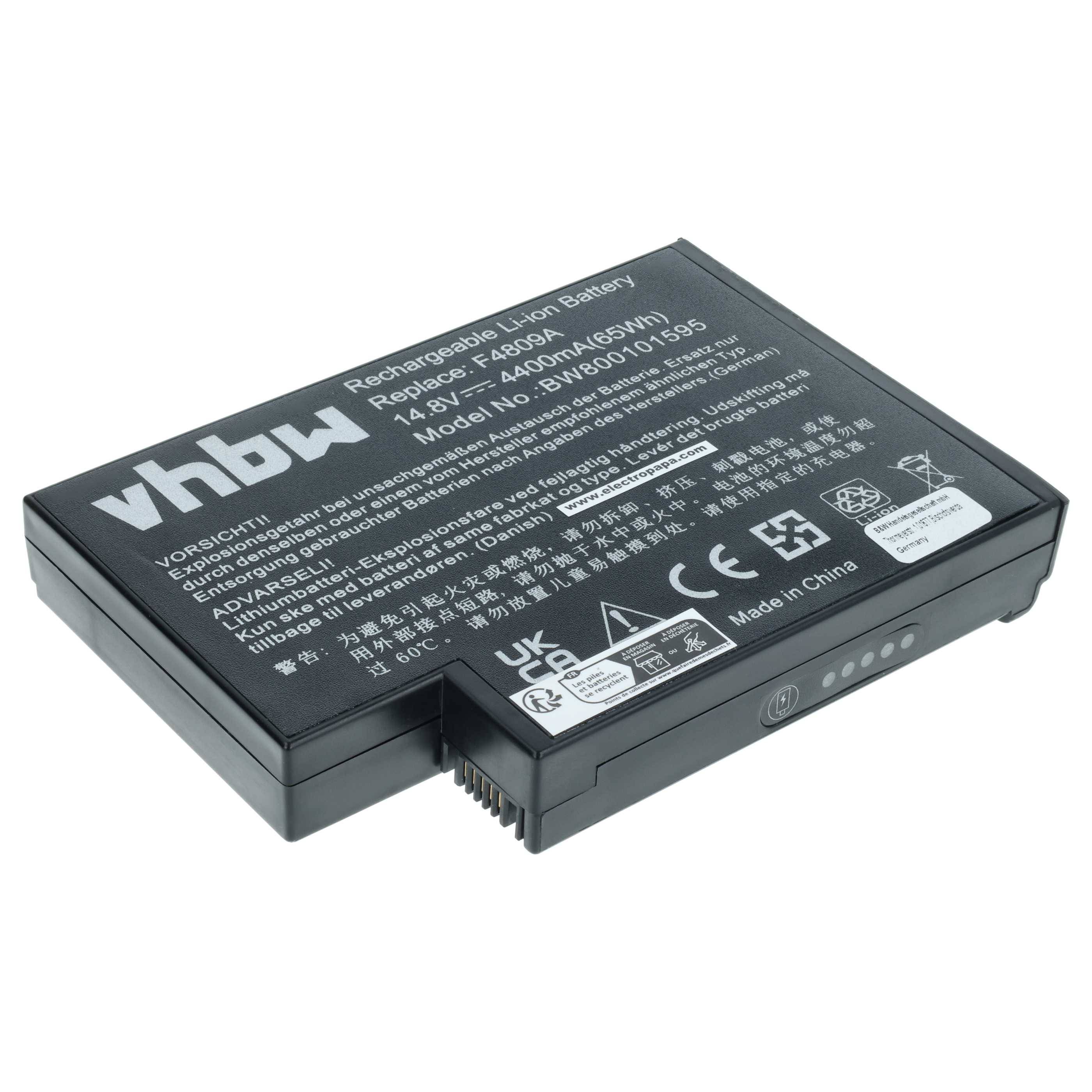 vhbw Akku kompatibel mit HP CompaQ Pavilion ZE5610AP-DW964P, ZE5610CA-DU914U, ZE5610CA-DU914UR Notebook (4400 mAh, 14,8 V, Li-Ion)