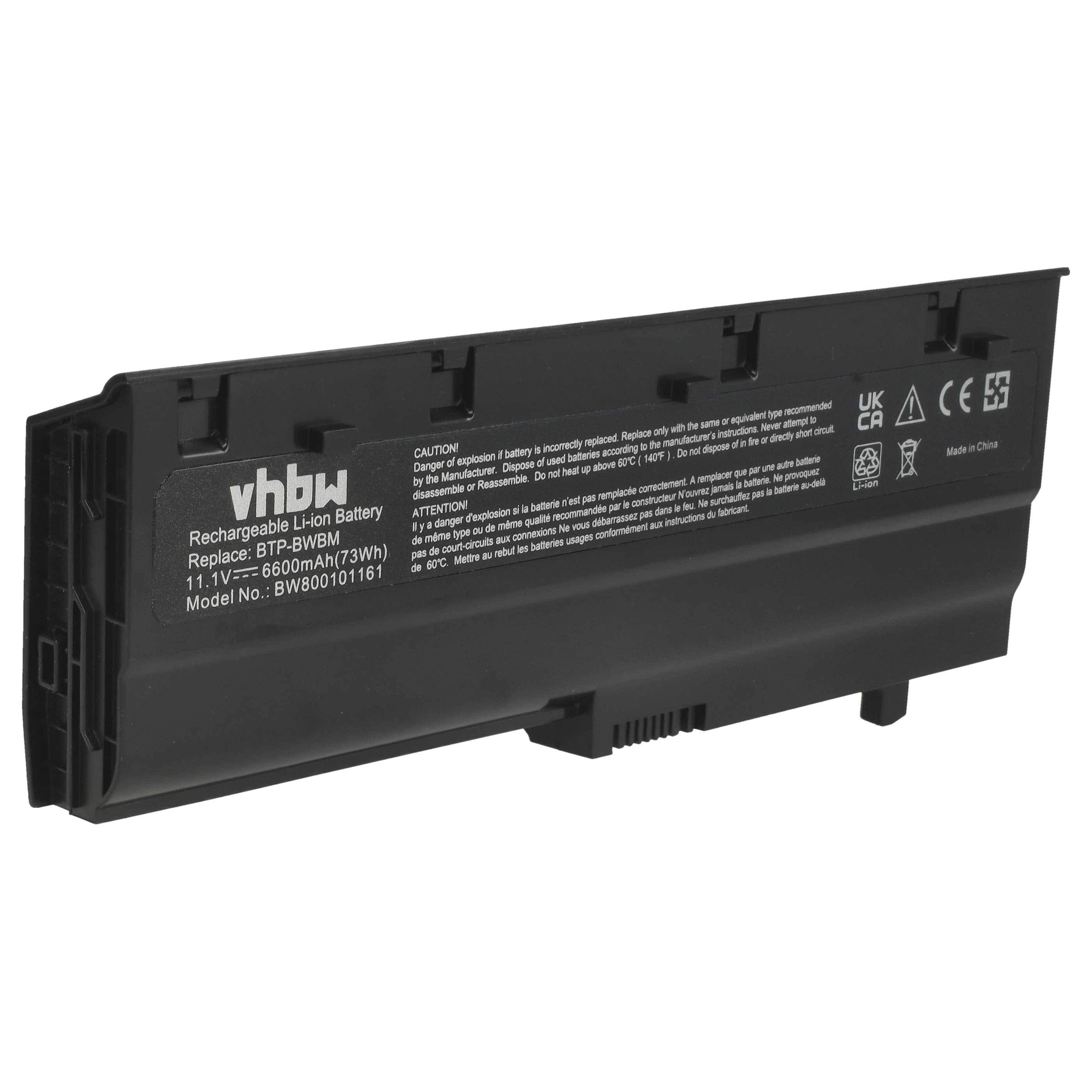 vhbw Akku kompatibel mit Medion WIM2150, WIM2170, WIM2180, WIM2190, WIM2200, WIM2210, WIM2220 Notebook (6600mAh, 11,1V, Li-Ion)
