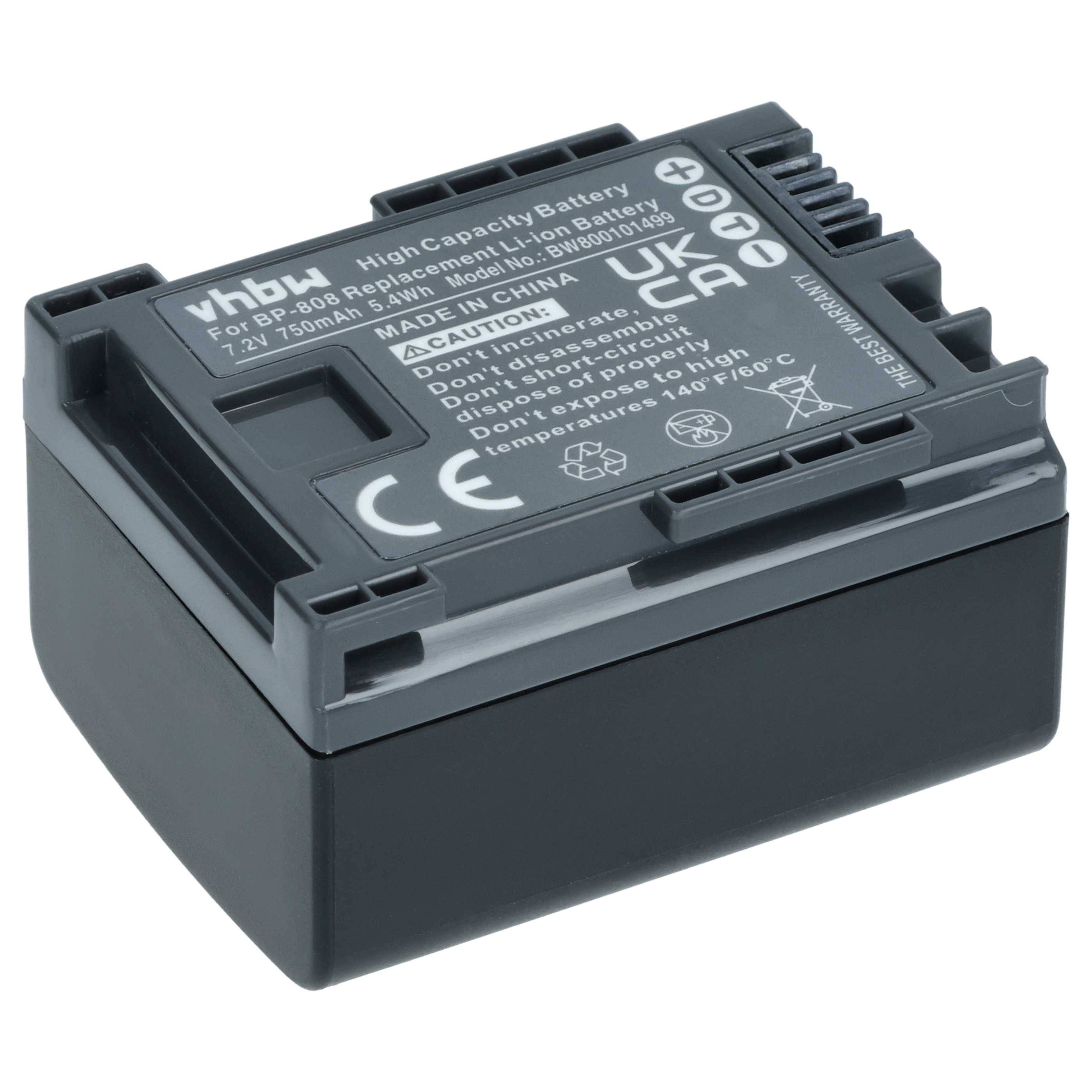 vhbw 3x Akku kompatibel mit Canon Vixia HFM41, HFM400, HF M400, HF M40 Videokamera Camcorder (750 mAh, 7,2 V, Li-Ion) + Infochip