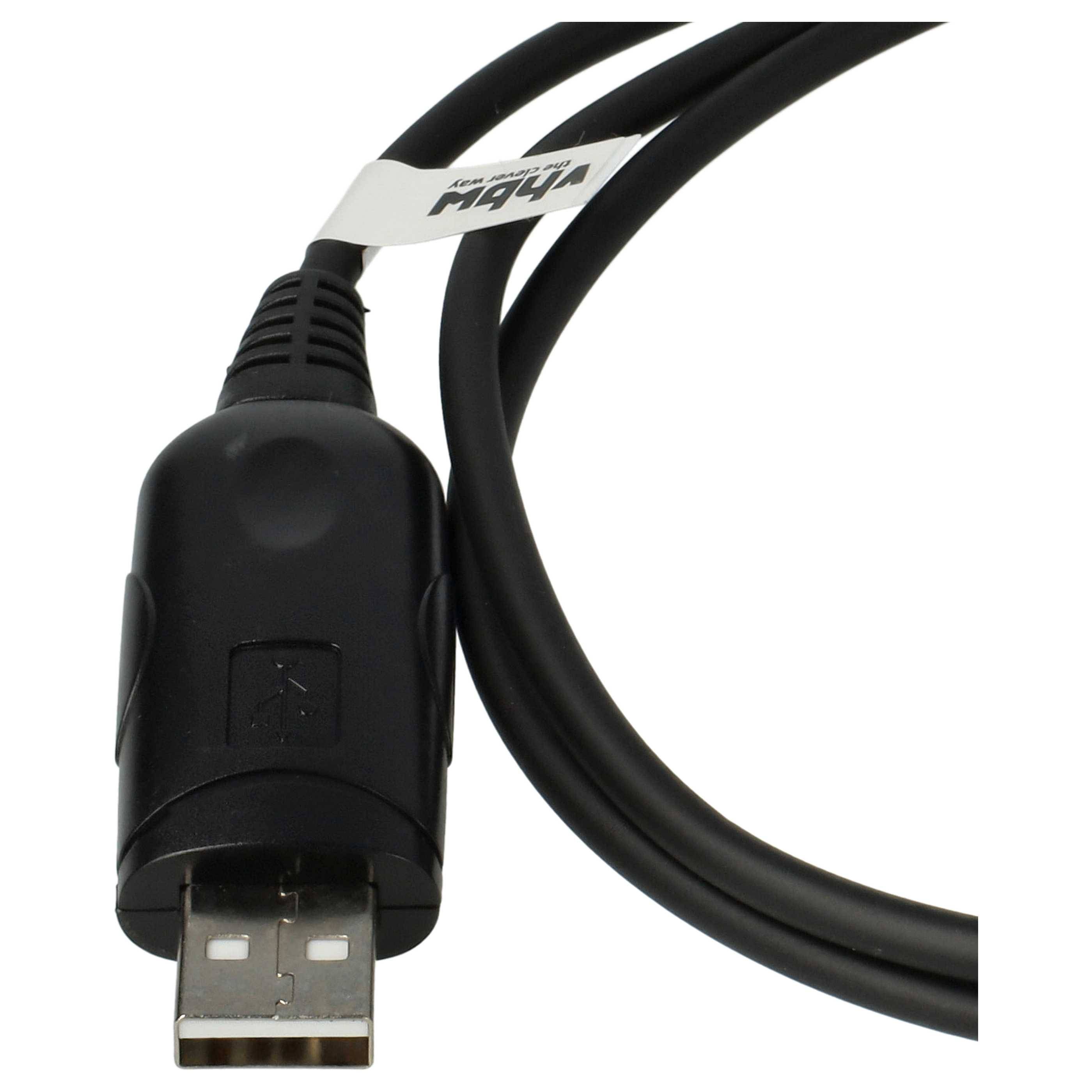 vhbw USB Programmierkabel kompatibel mit Kenwood TK-373G, TK-370, TK-372, TK-360G, TK-360, TK-373, TK-378G, TK-372G, TK-370G Funkgerät, schwarz