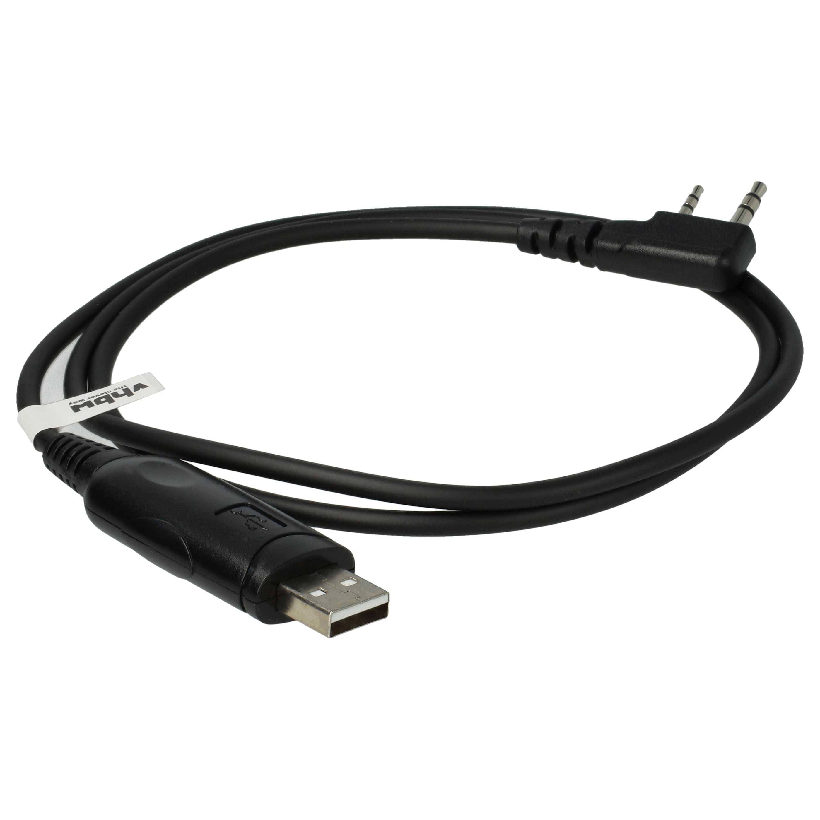 vhbw USB Programmierkabel kompatibel mit Kenwood TK-3202K, TK-3230XLS, TK-3202L, TK-3230, TK-353, TK-350, TK-348, TK-340D, TK-340 Funkgerät, schwarz