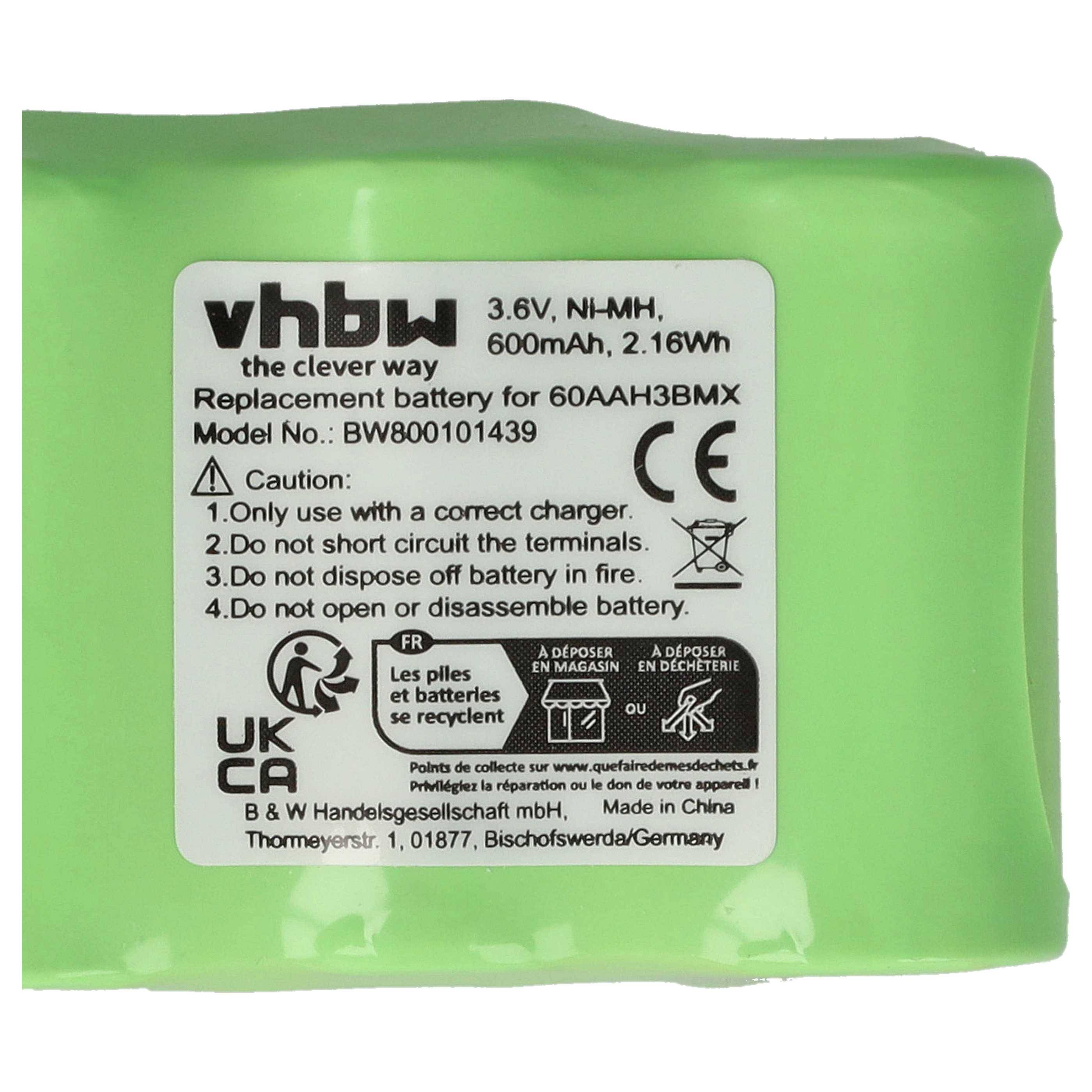 vhbw Akku kompatibel mit Philips TD9629, Xalio 5100 schnurlos Festnetz Telefon (600 mAh, 3,6 V, NiMH) - Ersatz für HSC22, C39453-Z5-C193