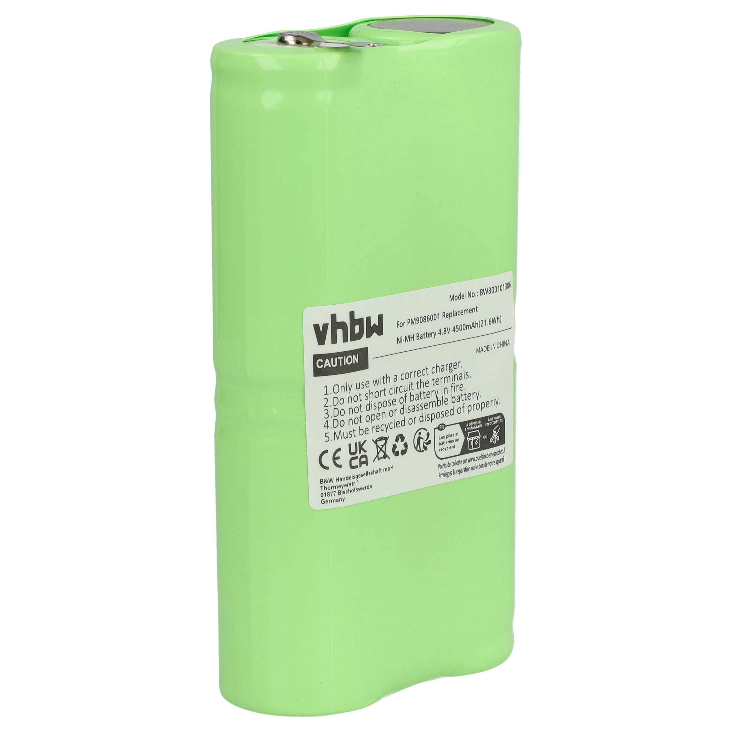 vhbw Akku kompatibel mit Fluke 98, 97, 96, 91, 90, 96B, 92B, 983, 95, 93, 92, 98 Auto, 97 Auto Messgerät (4500 mAh, 4,8 V, NiMH)