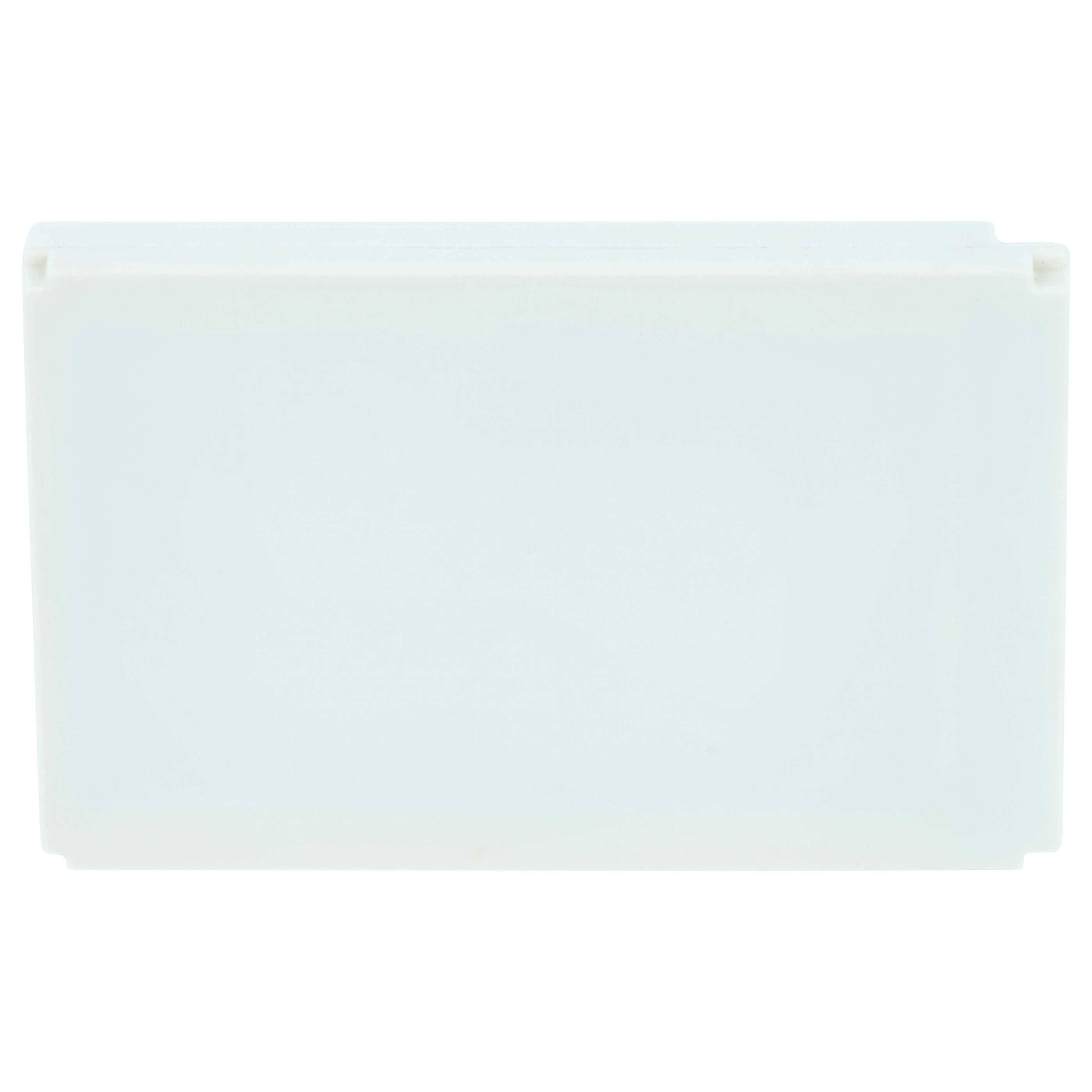 Ein einfaches, hellblaues rechteckiges Gipskartonplatten-Blatt mit glatten Kanten und einer ebenen Oberfläche, das typischerweise im Bauwesen oder in der Innenarchitektur verwendet wird.