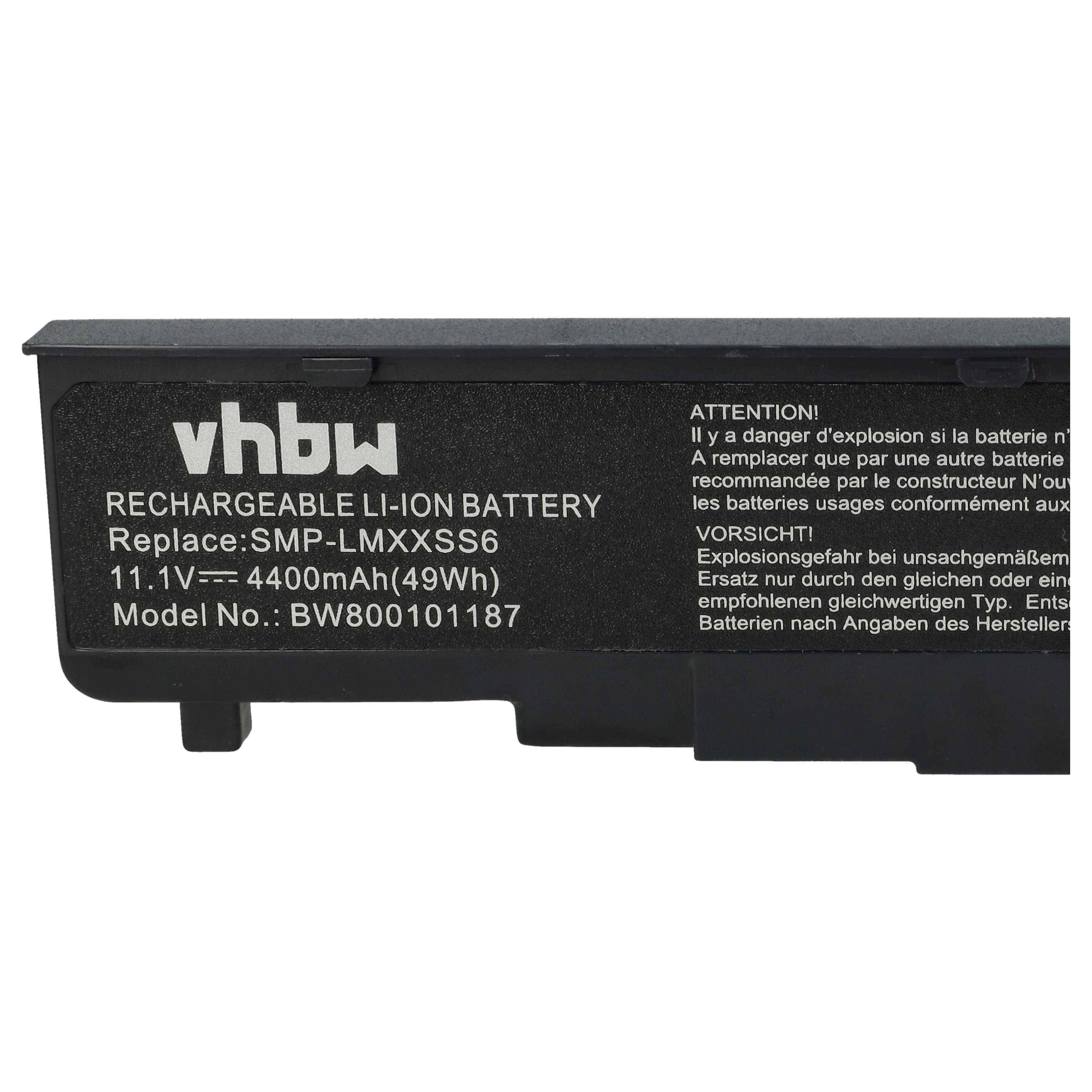 vhbw 1x Akku kompatibel mit Fujitsu-Siemens Amilo L7320, L7320G, L7320GW, Li1703, L1310, L1310G Notebook (4400 mAh, 11,1 V, Li-Ion)