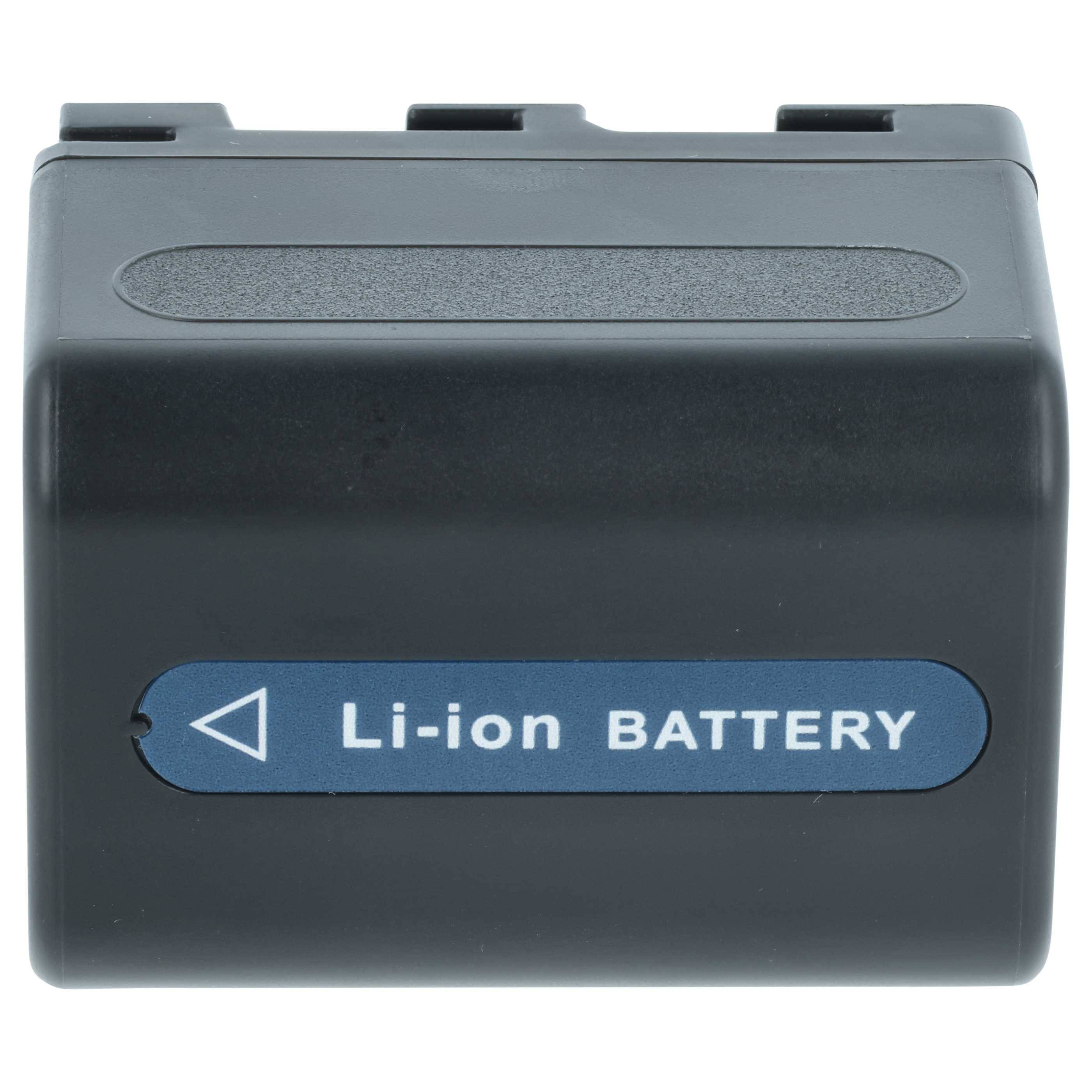 Eine schwarze Lithium-Ionen-Batterie mit der Beschriftung 
