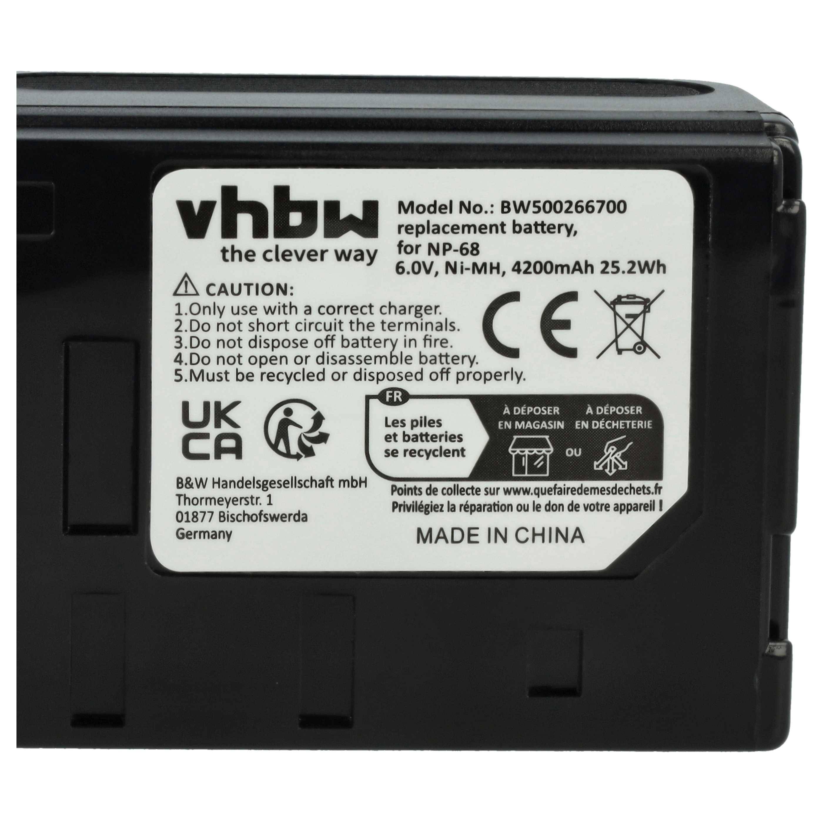vhbw 1x Akku kompatibel mit Sony CCD-SP5G, CCD-SP5E, CCD-SPKTRV8, CCD-SP5X, CCD-TR105E, CCD-TR100, CCD-SP54 Kamera (4000 mAh, 6 V, NiMH)