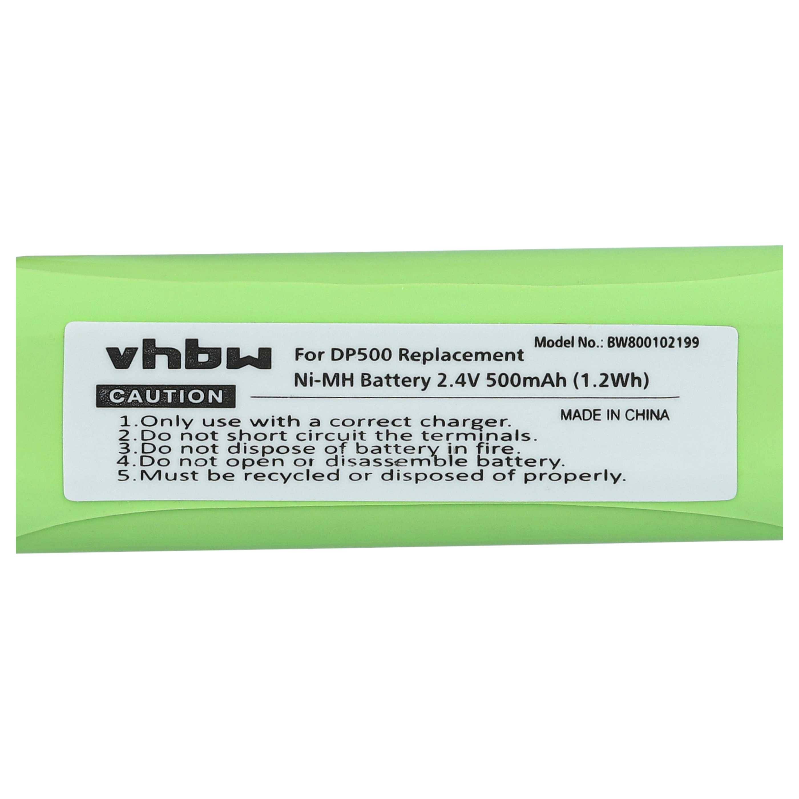 vhbw 5x Akku kompatibel mit Medion MD83244, Life S63114 schnurlos Festnetz Telefon (500mAh, 2,4V, NiMH)