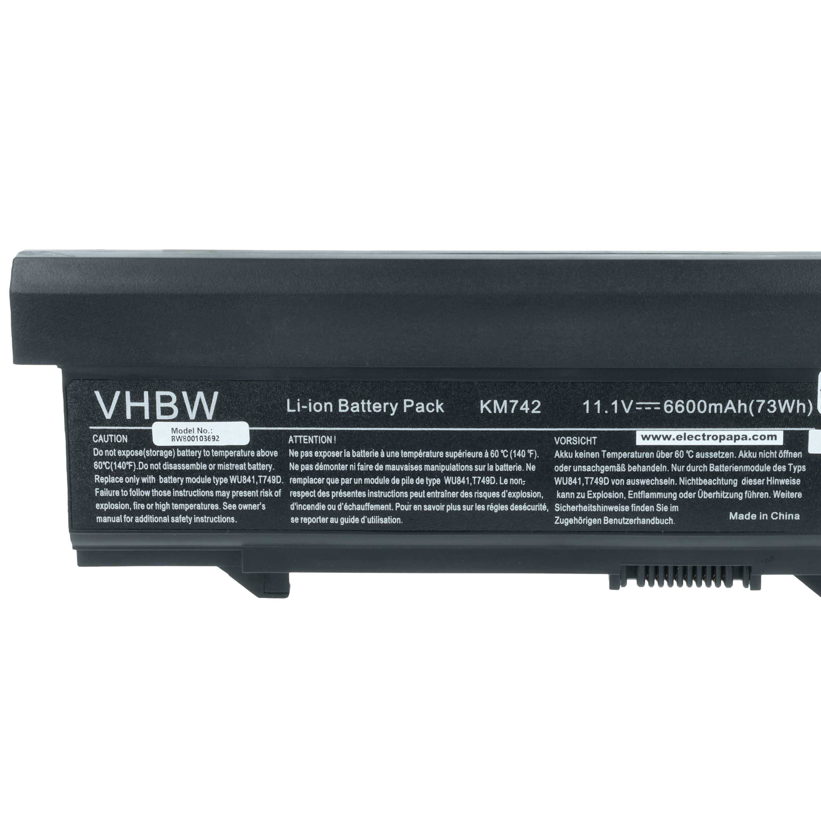 „Zwei Sätze grüner wiederaufladbarer Batteriepacks mit Metallkonnektoren, beschriftet mit „vhbw High Capacity Battery