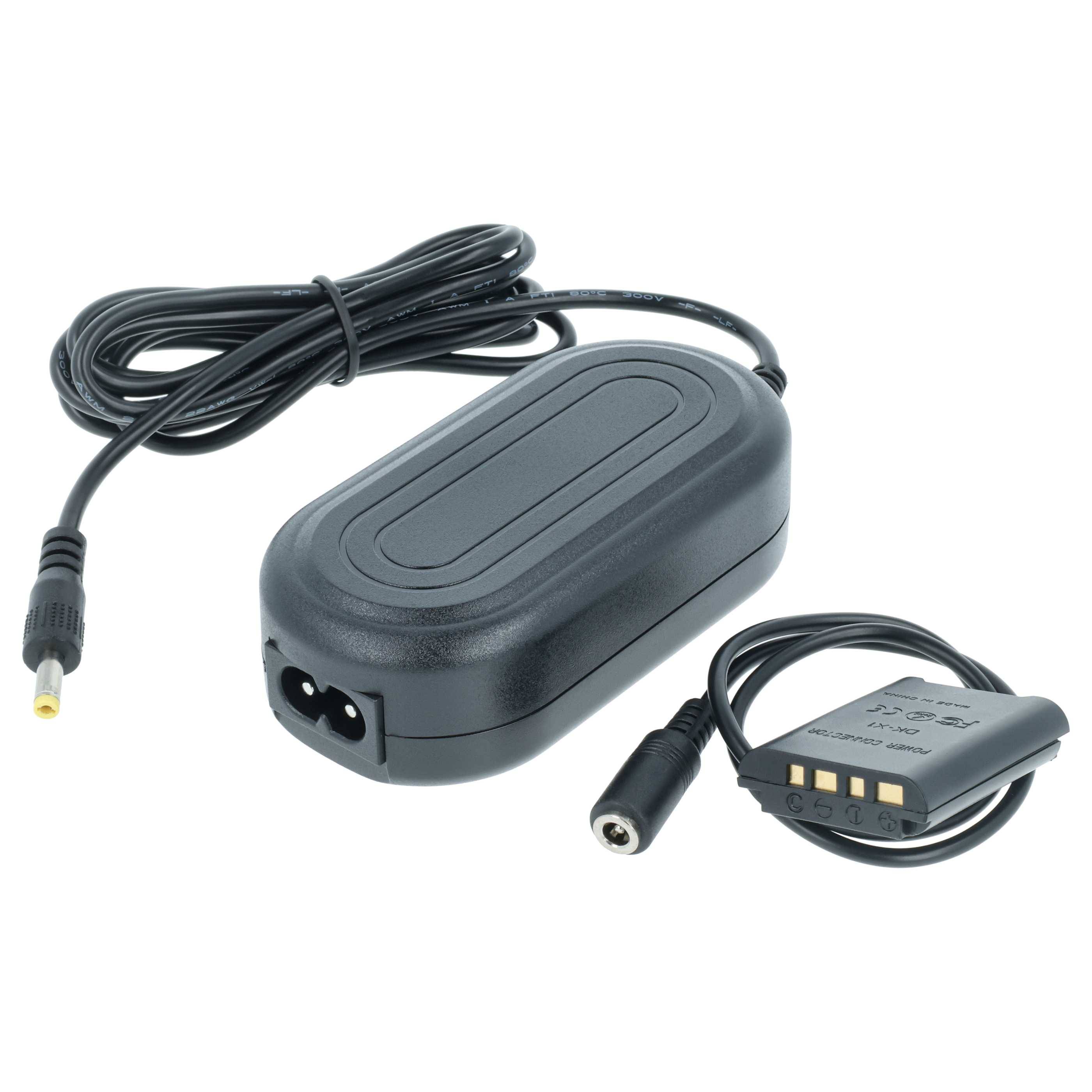 vhbw Netzteil kompatibel mit Sony Cybershot DSC-RX100 Mark5 Kamera, Digitalkamera + DC Kuppler (Ersatz für Sony AC-LS5DK), 2m