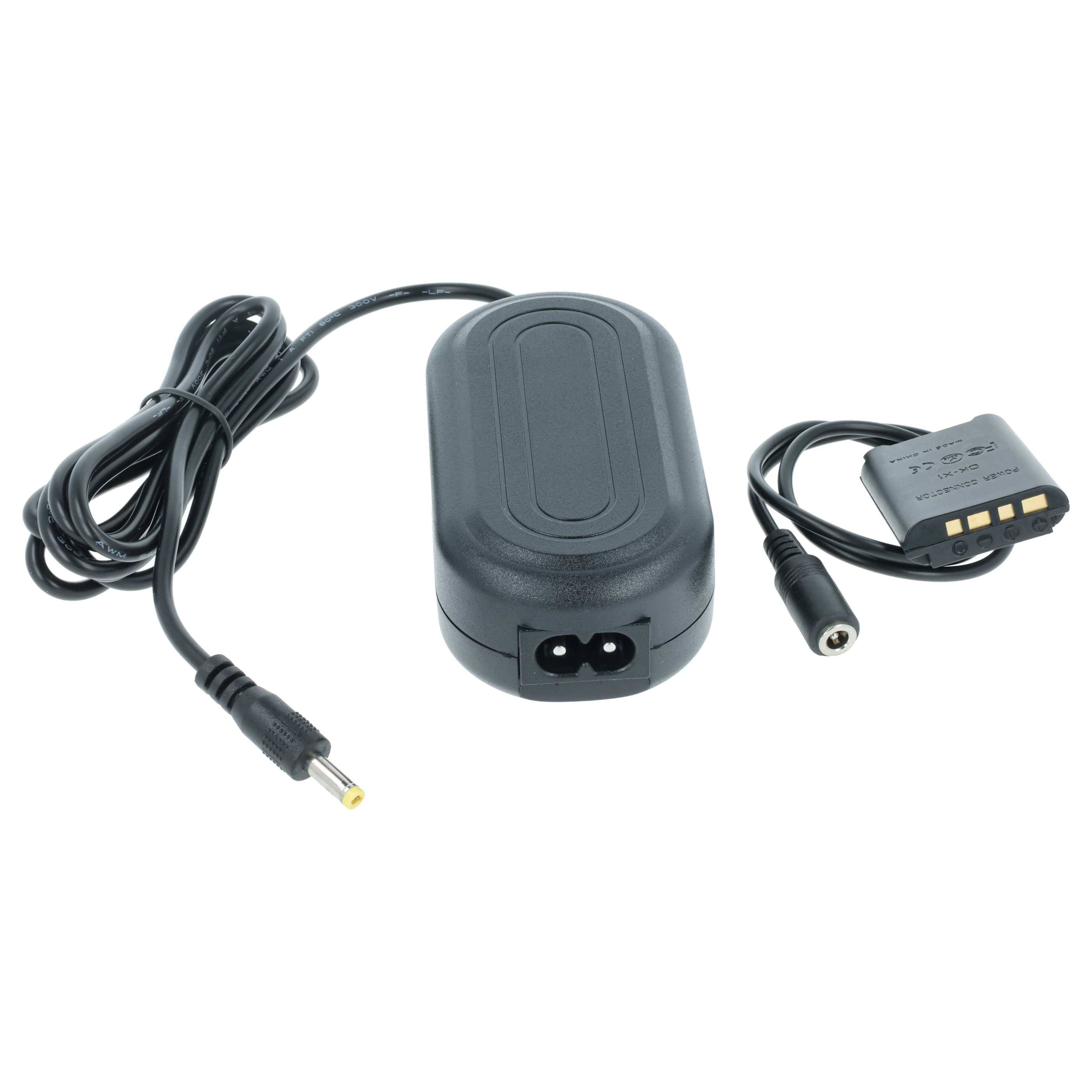 vhbw Netzteil kompatibel mit Sony Cybershot DSC-RX100 Mark5 Kamera, Digitalkamera + DC Kuppler (Ersatz für Sony AC-LS5DK), 2m