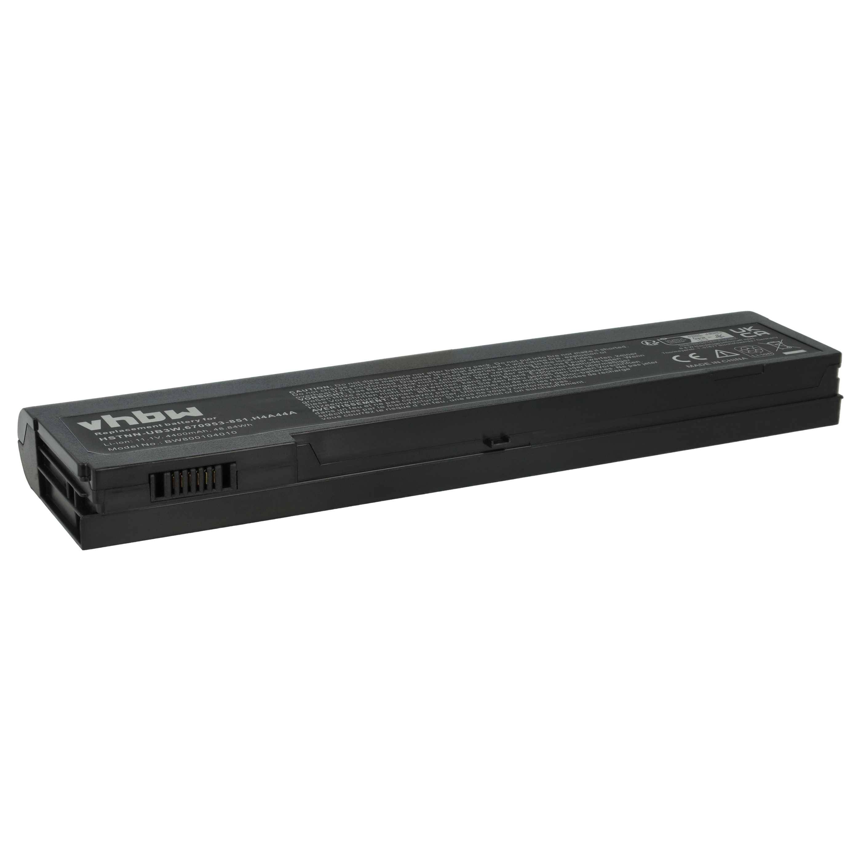 vhbw Akku Ersatz für HP HSTNN-W90C, H4A44AA, HSTNN-OB3L, HSTNN-UB3W, HSTNN-YB3L für Notebook (4400 mAh, 11,1 V, Li-Ion)