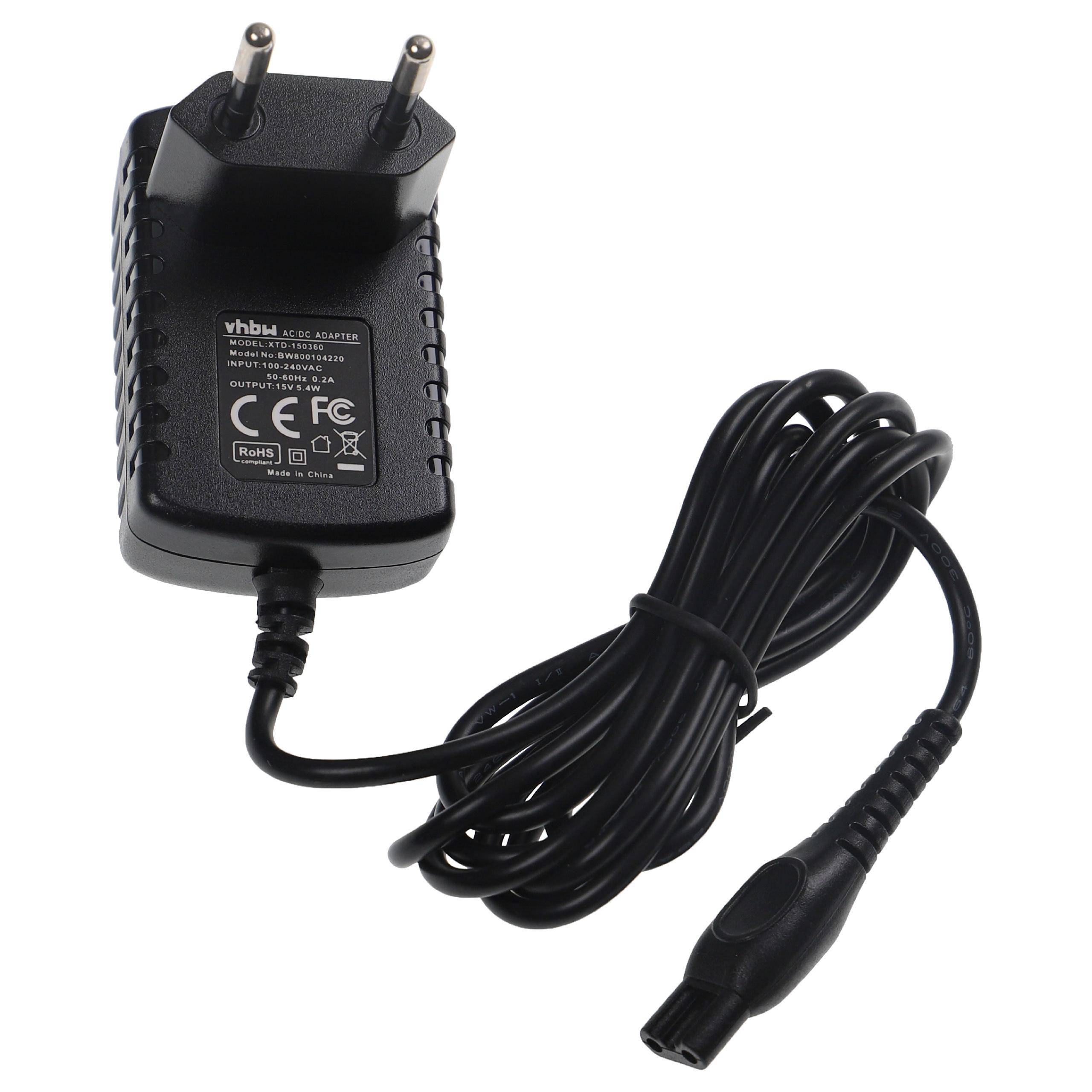 vhbw AC Netzteil kompatibel mit Philips HQ8, HQ9, HQ56, HQ8445, HQ8825, HQ8830, HQ8835 Ersatz für HQ8505, CRP136 Rasierer