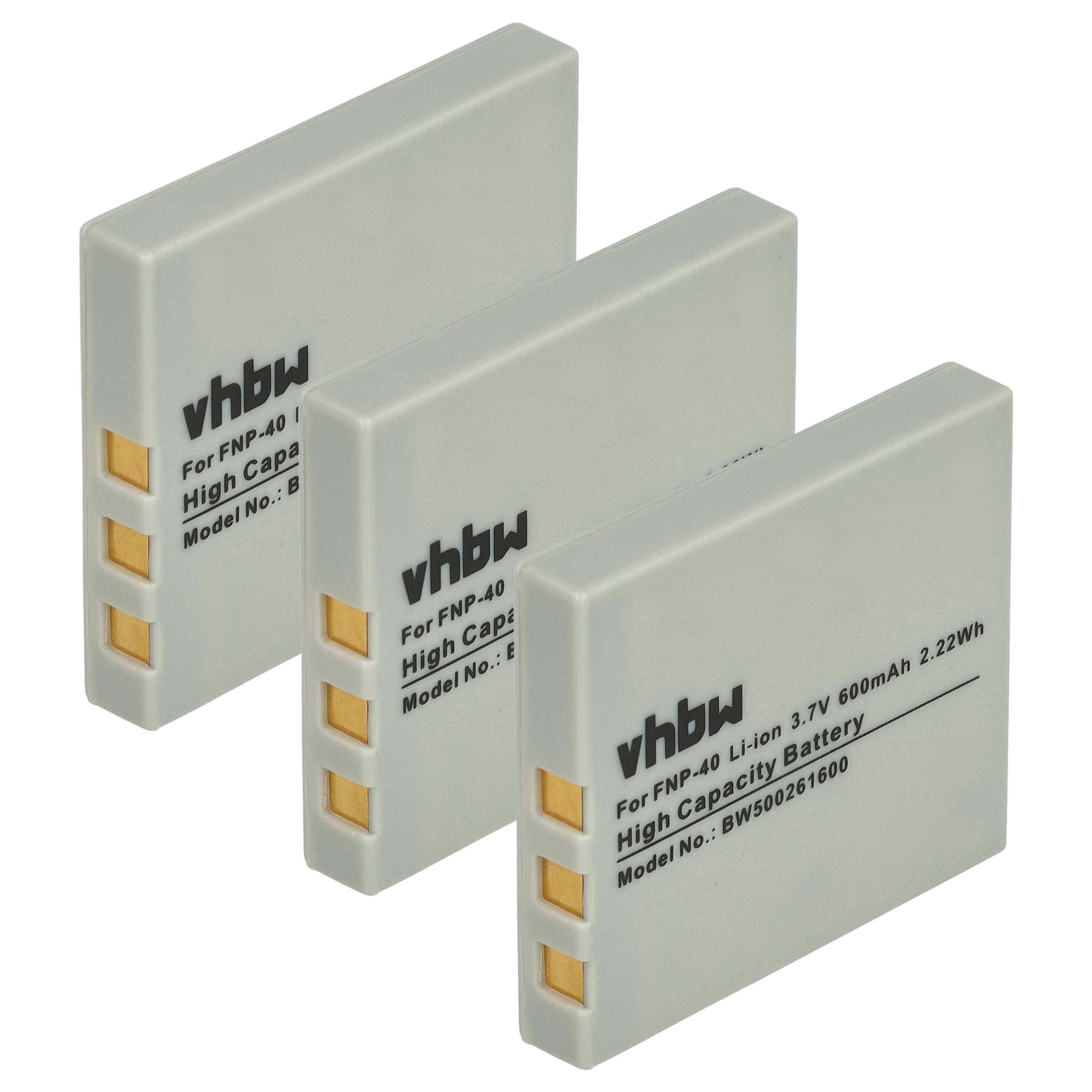 vhbw 3x Akku kompatibel mit Agfa Agfaphoto Agfaphoto DC-735 | Kamera (500 mAh, 3,6 V, Li-Ion)