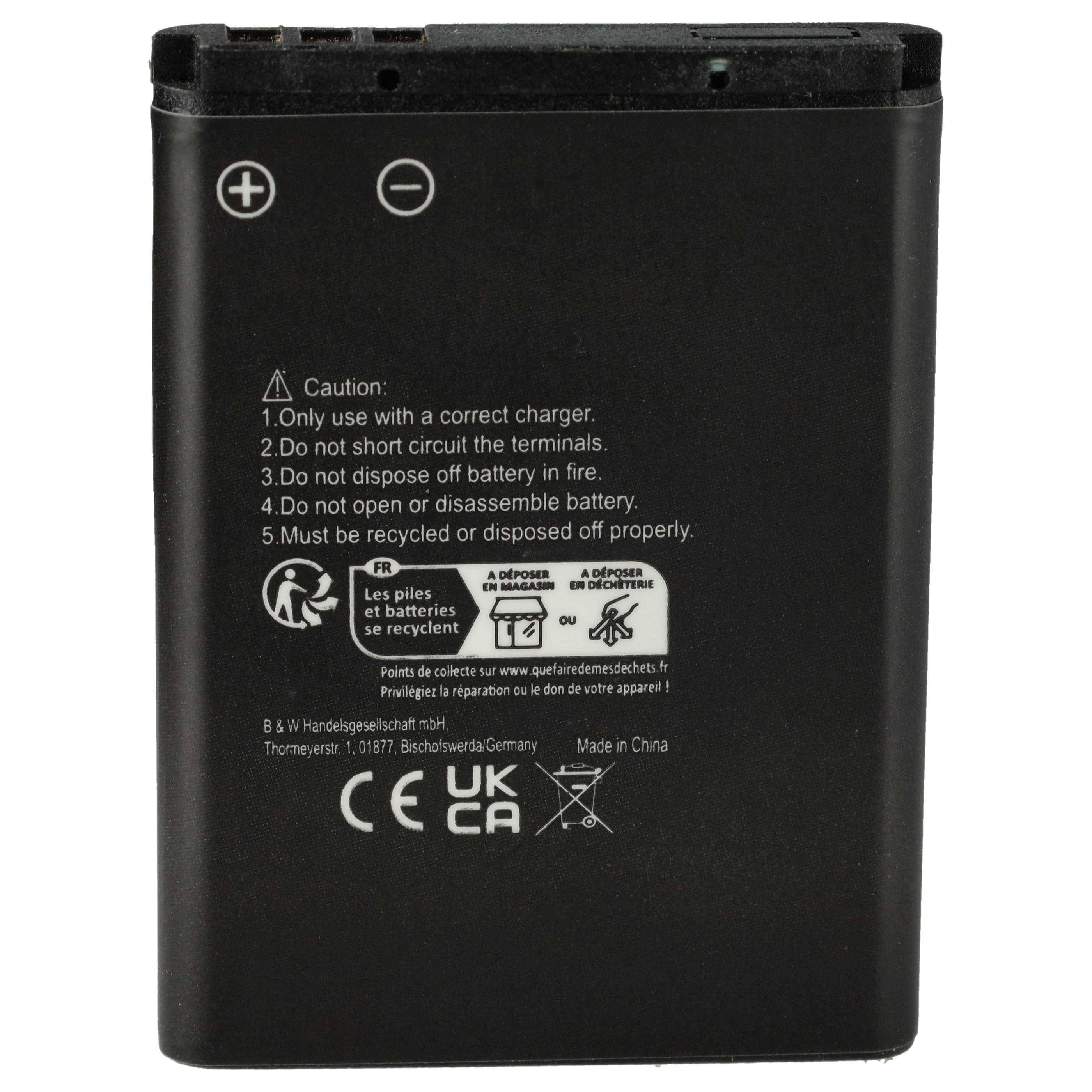 vhbw Akku kompatibel mit Blaupunkt BT Drive Free BFX-300, 311, 211, 112, 111 Freisprecheinrichtung Konferenztelefon (900 mAh, 3,7 V, Li-Ion)