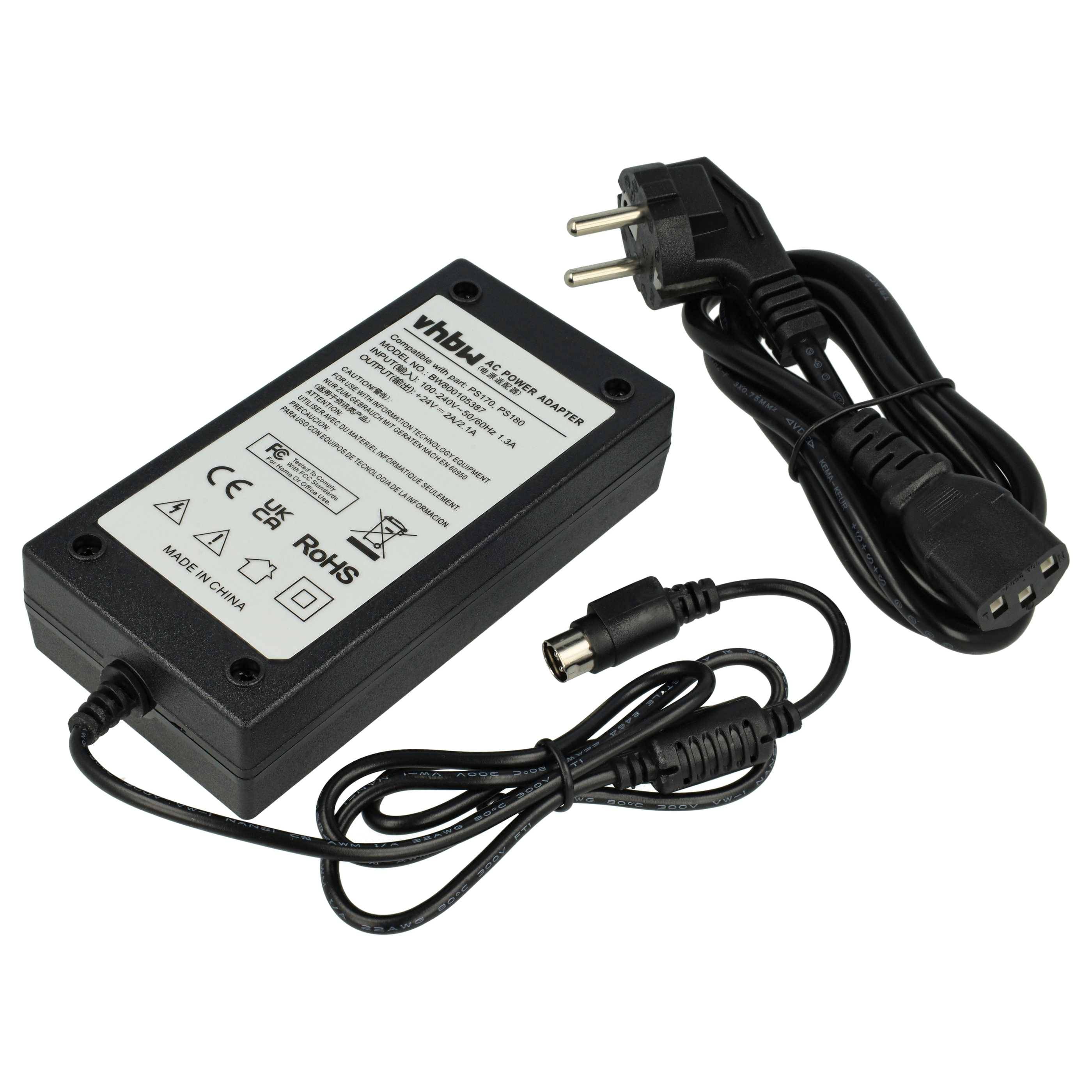 vhbw Netzteil Ersatz für Epson DA36E24, DA-36E24, PS170, PS-170, PS180, PS-180 für Drucker - 200 cm