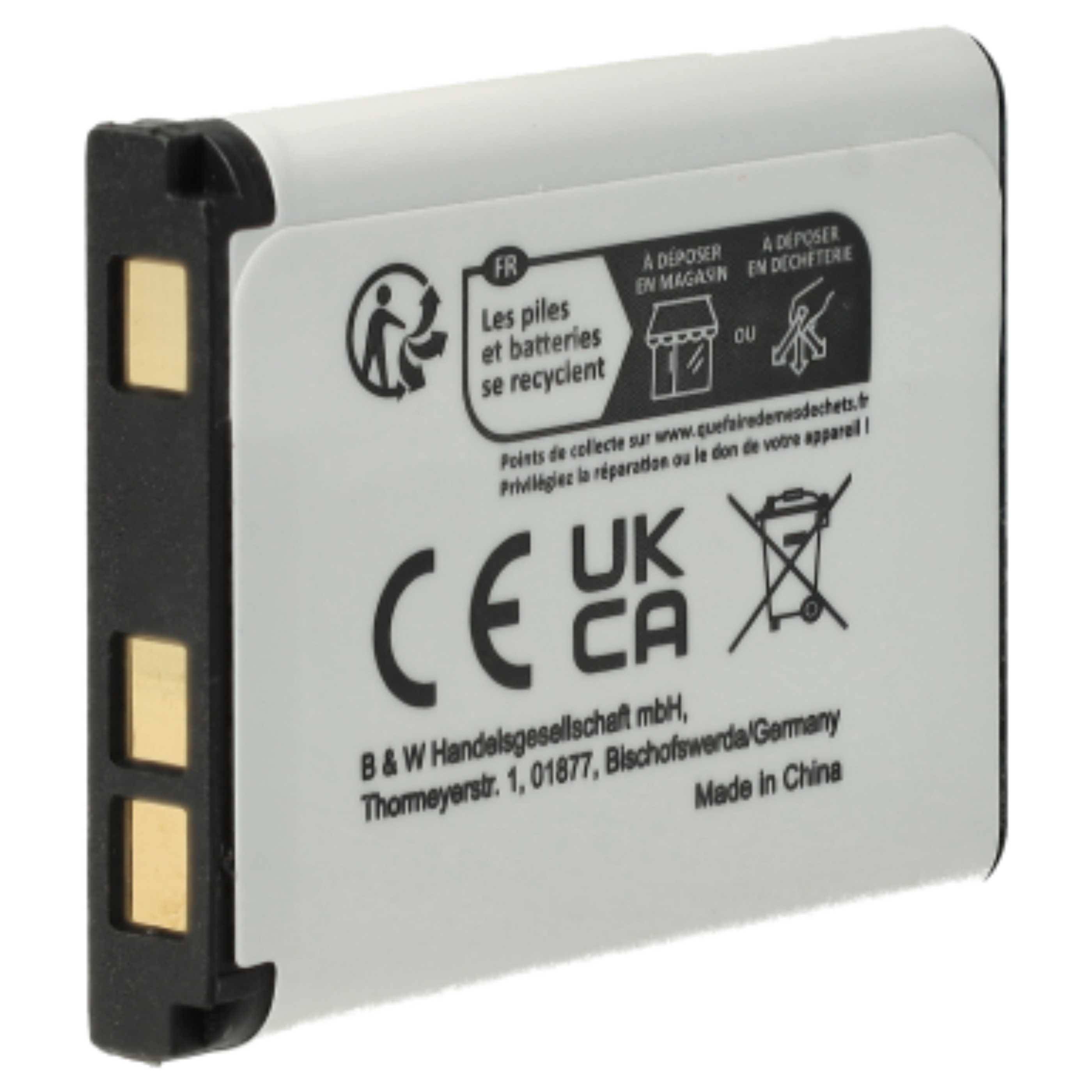 vhbw 2x Akku kompatibel mit Polaroid T831, T730, T833, T1455, T370, Q20, Q40, T1032 Kamera (600 mAh, 3,7 V, Li-Ion)