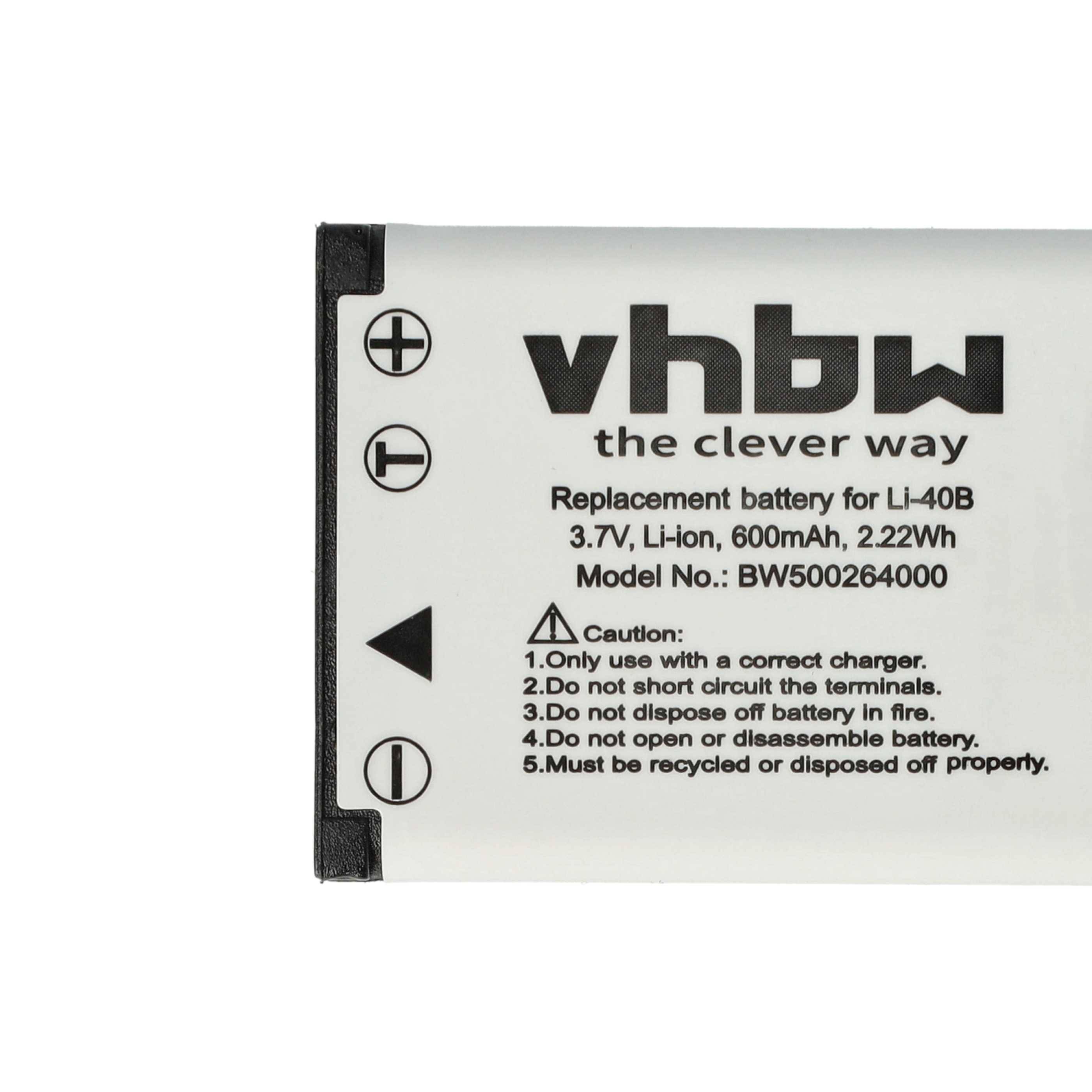 vhbw 3x Akku Ersatz für Casio NP-80, NP-82, NP-82DBA für Kamera (600 mAh, 3,7 V, Li-Ion)