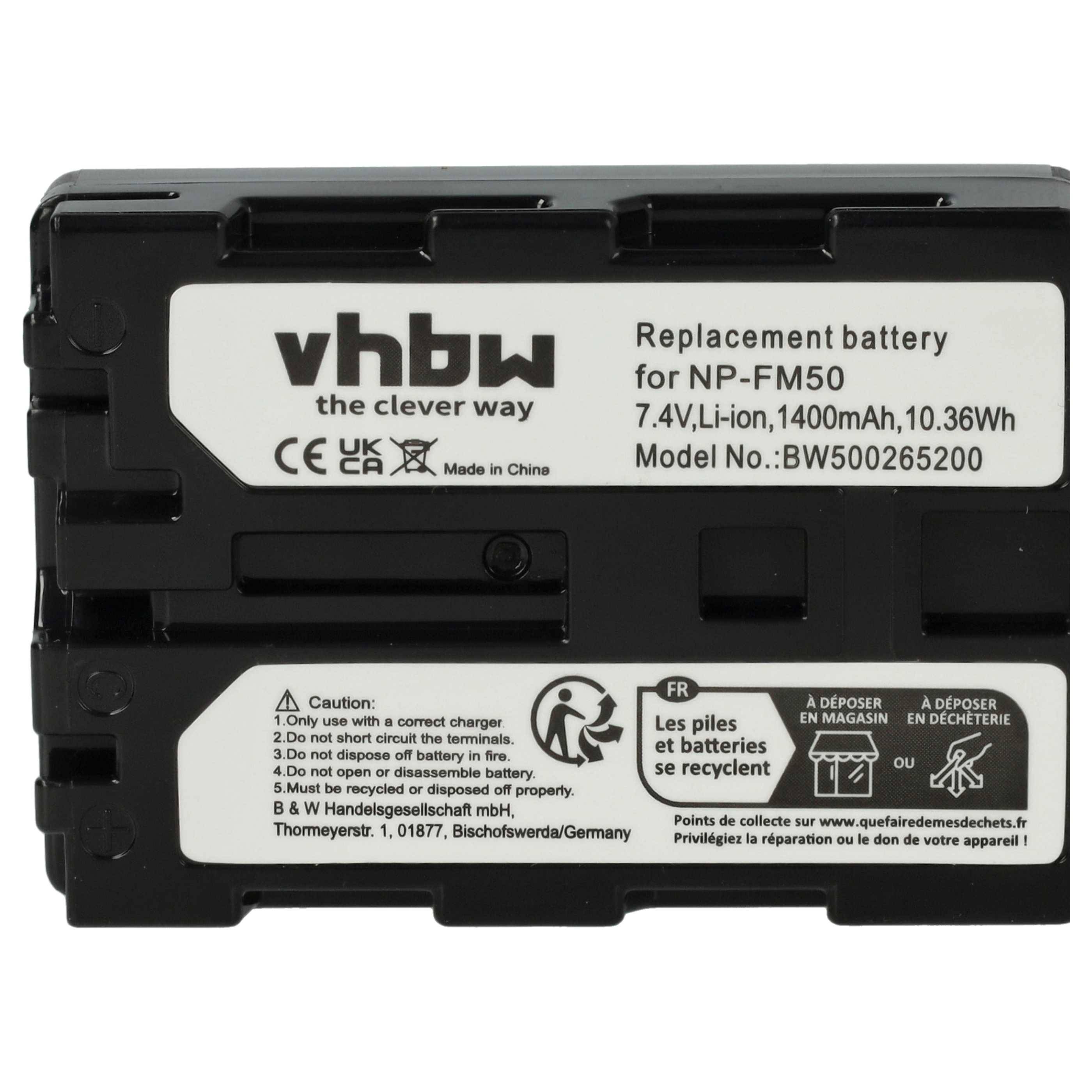 vhbw 3x Akku kompatibel mit Sony DCR-TRV250E, DCR-TRV255, DCR-TRV265E, DCR-TRV27, DCR-TRV270 Videokamera Camcorder (1400 mAh, 7,4 V, Li-Ion)