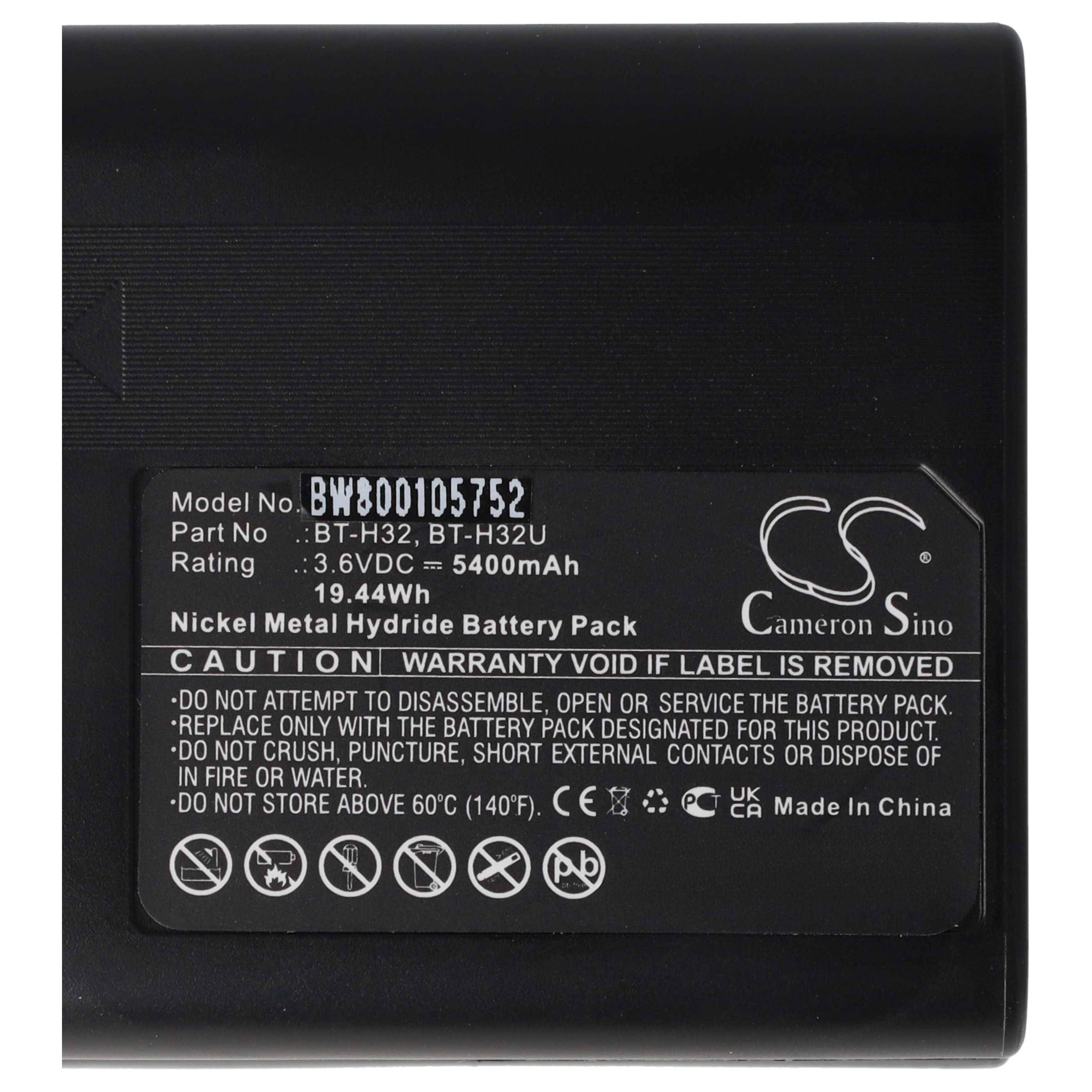 vhbw 1x Akku kompatibel mit Sharp VL-AH50S, VL-AH50H, VL-AH30U, VL-AH50E, VL-AH50, VL-AH500U Videokamera Camcorder (5400 mAh, 3,7 V, NiMH)