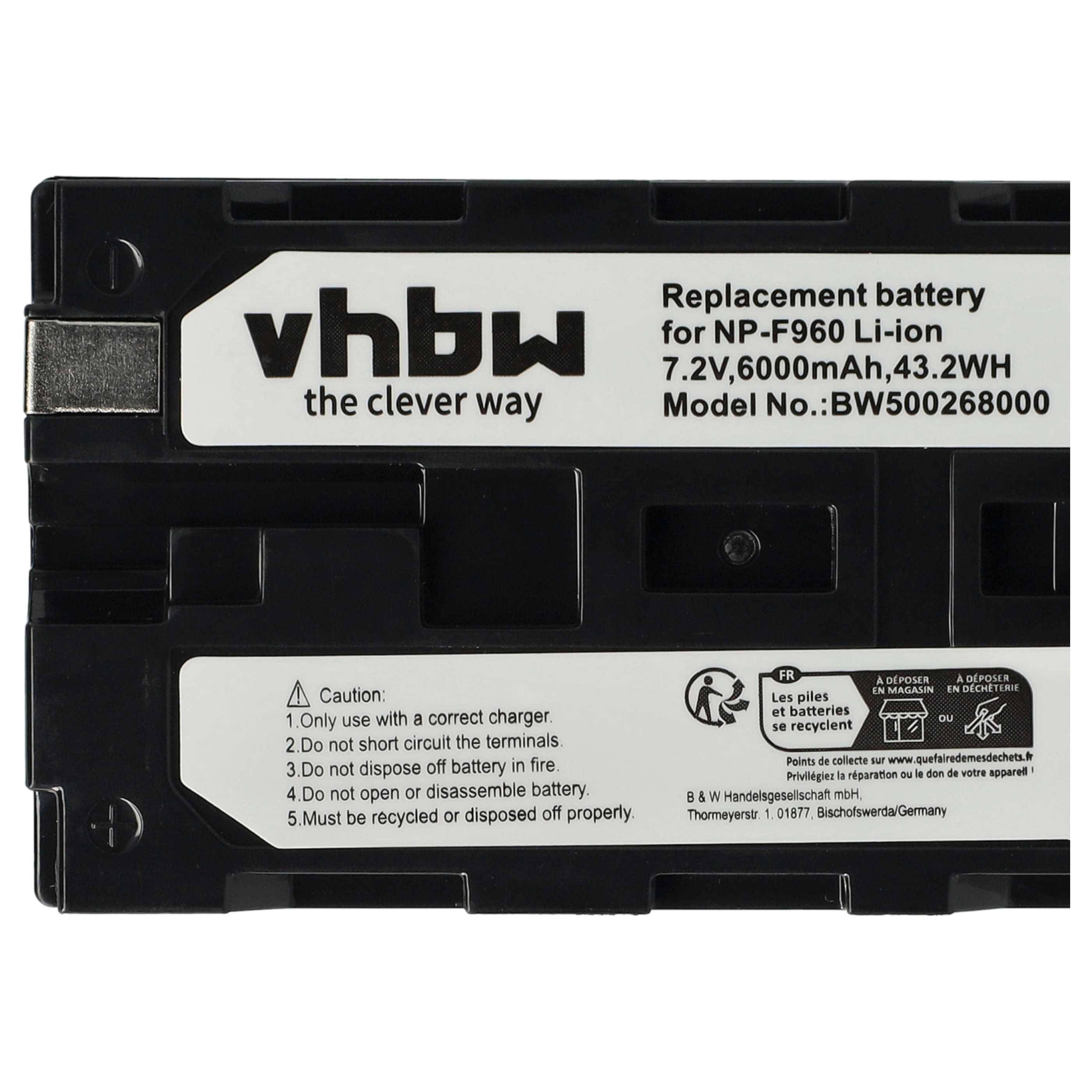 vhbw 3x Akku kompatibel mit Panasonic NV-DS5EG, NV-DS1EG, NV-DS100, NV-DR1, NV-DP1, NV-DX1 Videokamera Camcorder (6000 mAh, 7,2 V, Li-Ion)