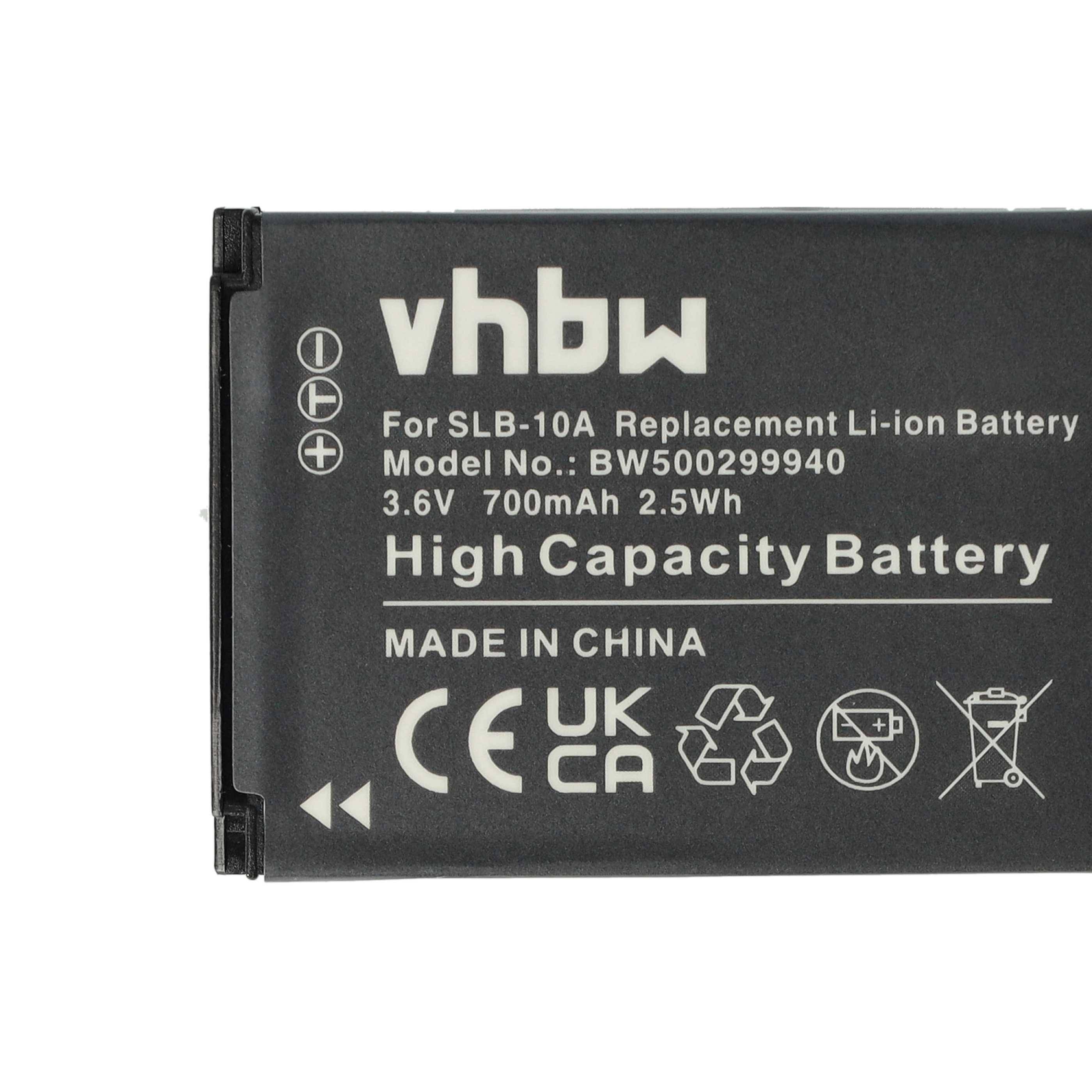 vhbw 3x Akku kompatibel mit Samsung WB201F, WB251F, WB251, WB250, WB350F, WB250F, WB280F, WB2100, WB351F Kamera (700 mAh, 3,6 V, Li-Ion)