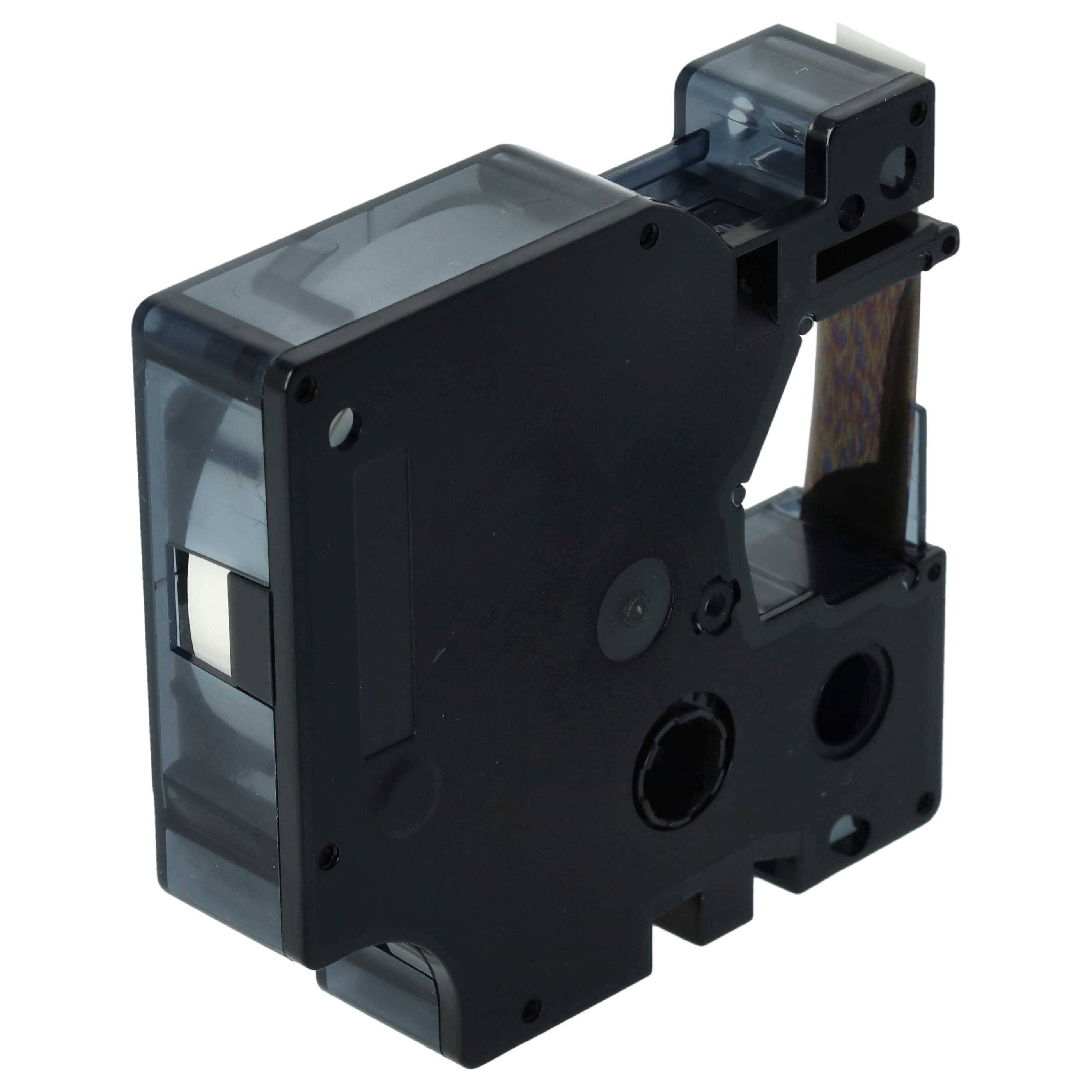 vhbw 3x Schriftband-Kassette kompatibel mit Dymo LabelManager 100 | 210D, 120P, 200, 260P, 100 Plus, 160 Etiketten-Drucker 7m x 9mm Schwarz auf Weiß