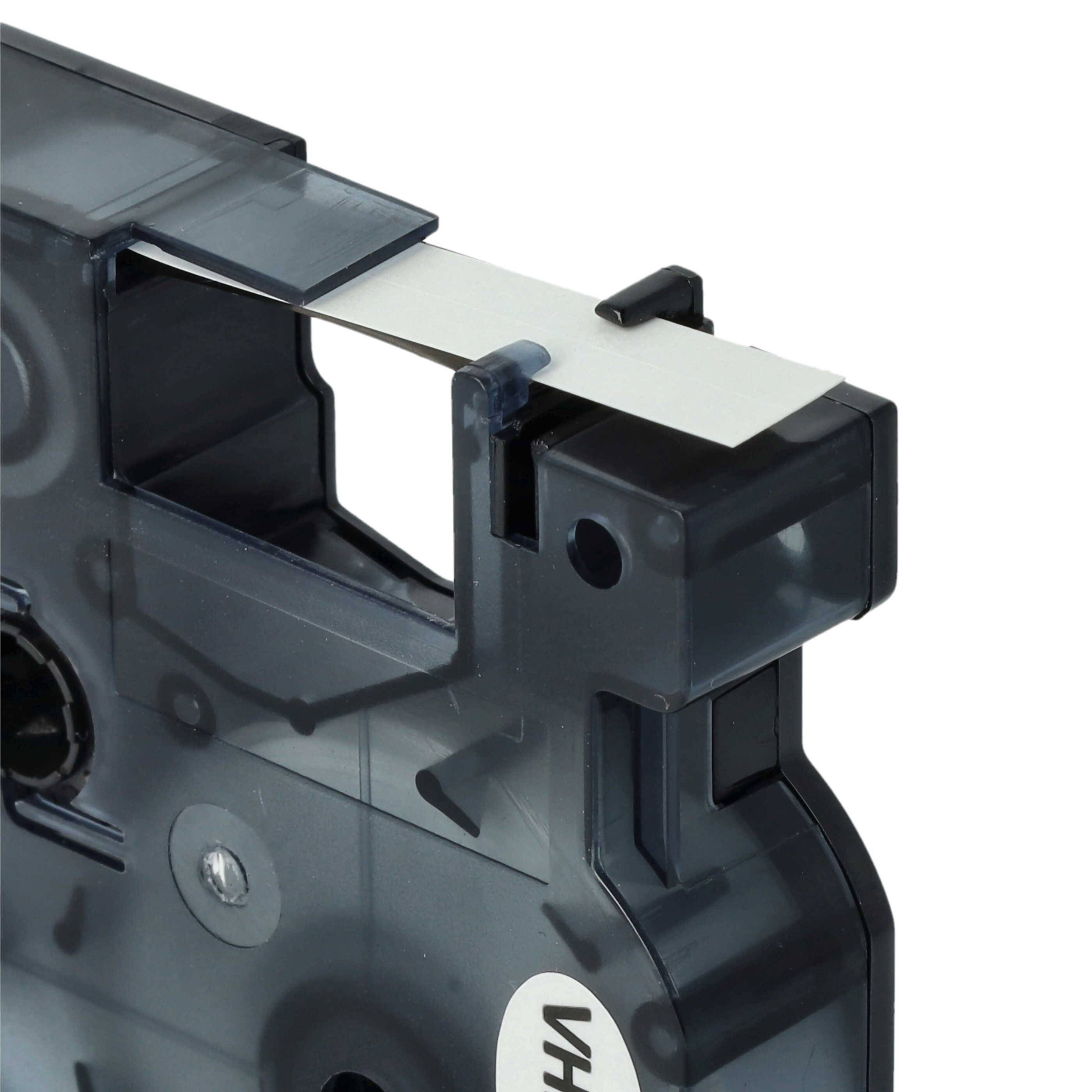 vhbw 50x Schriftband-Kassette kompatibel mit Dymo LabelManager 100, 210D, 120P, 200, 260P, 100 Plus, 160 Etiketten-Drucker 7m x 9mm Schwarz auf Weiß