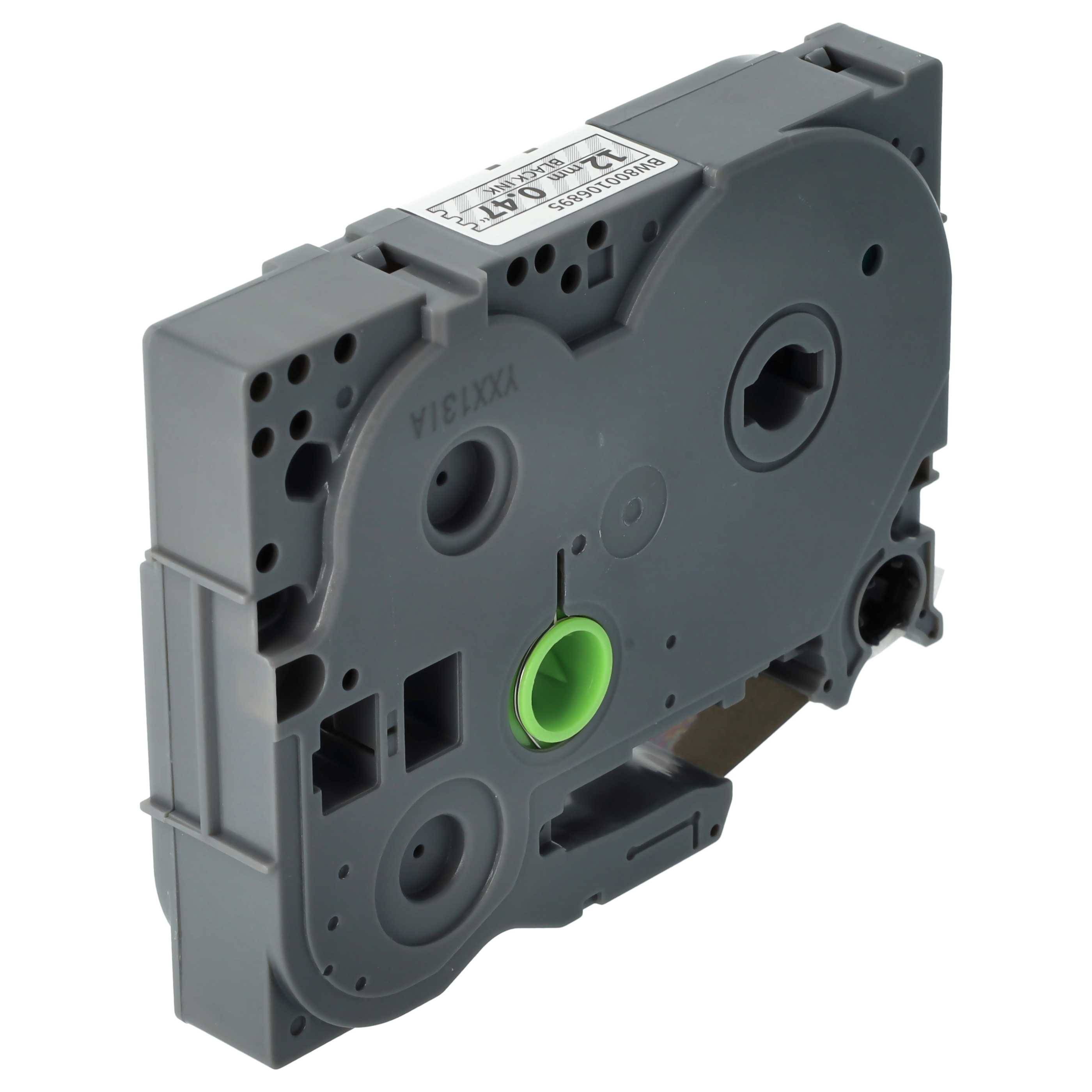 Ein Nahaufnahmebild einer grauen Druckerband-Kassette.